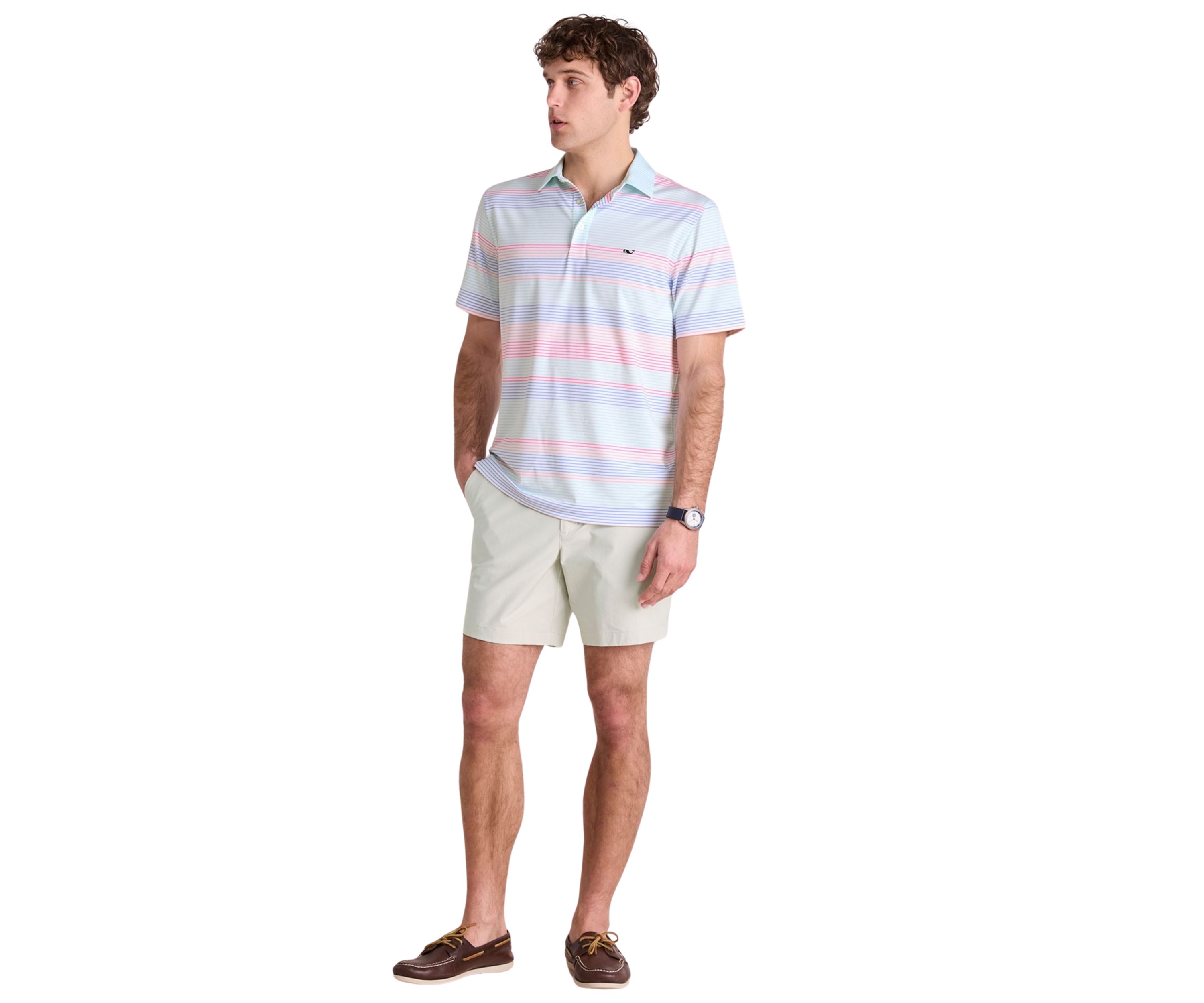 Mens Harborview Engineer Stripe Sankaty Polo Shirt