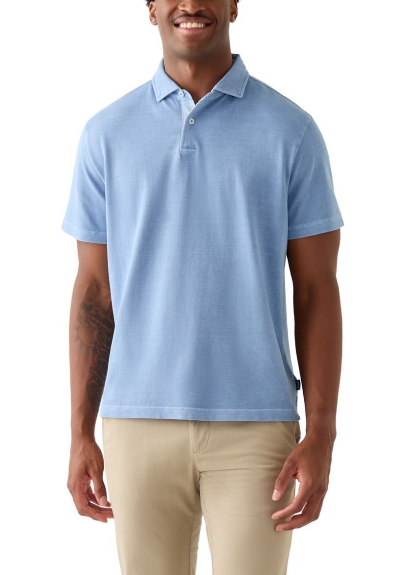 Mens Lived-In Pique Polo Shirt