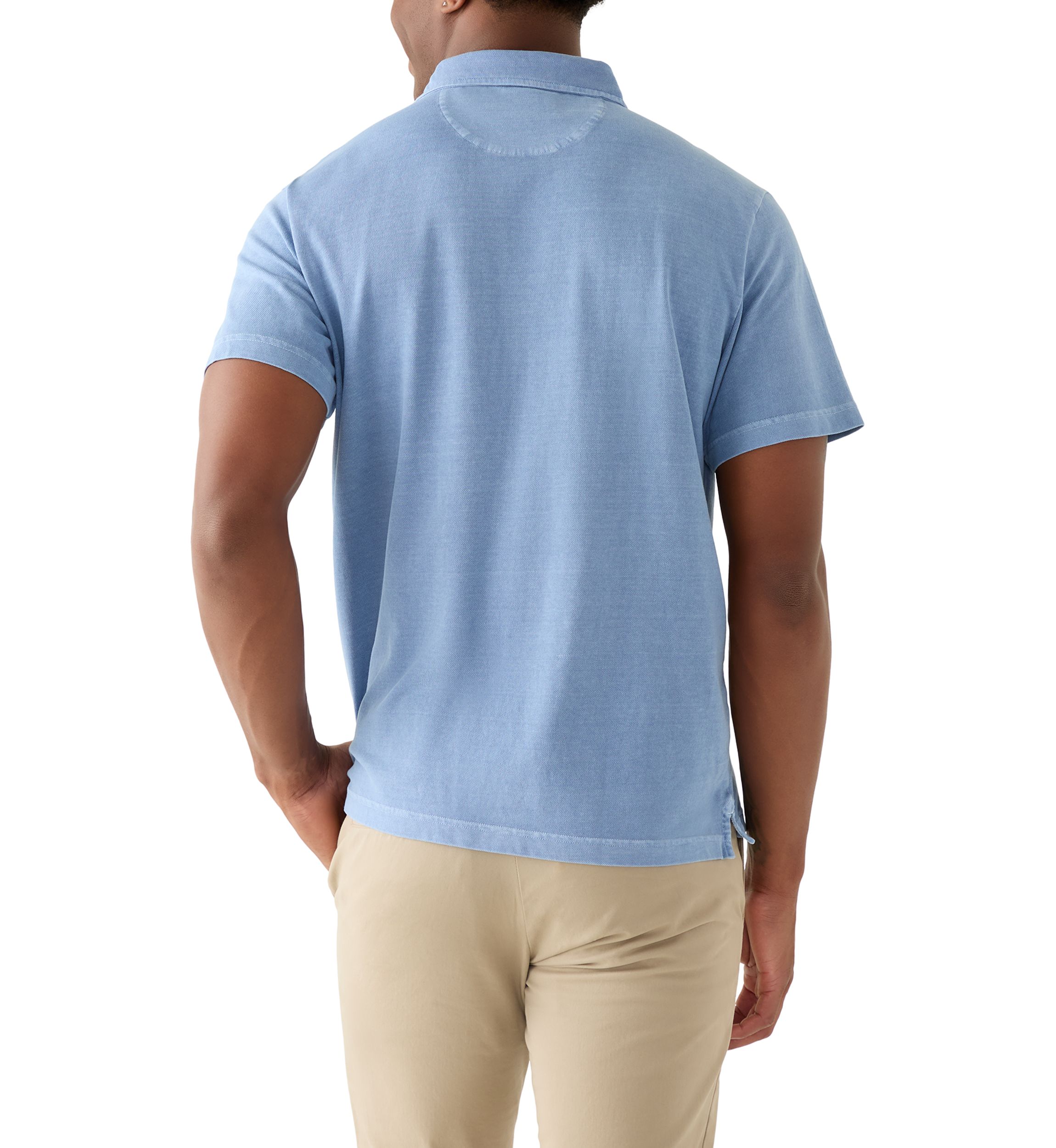 Mens Lived-In Pique Polo Shirt