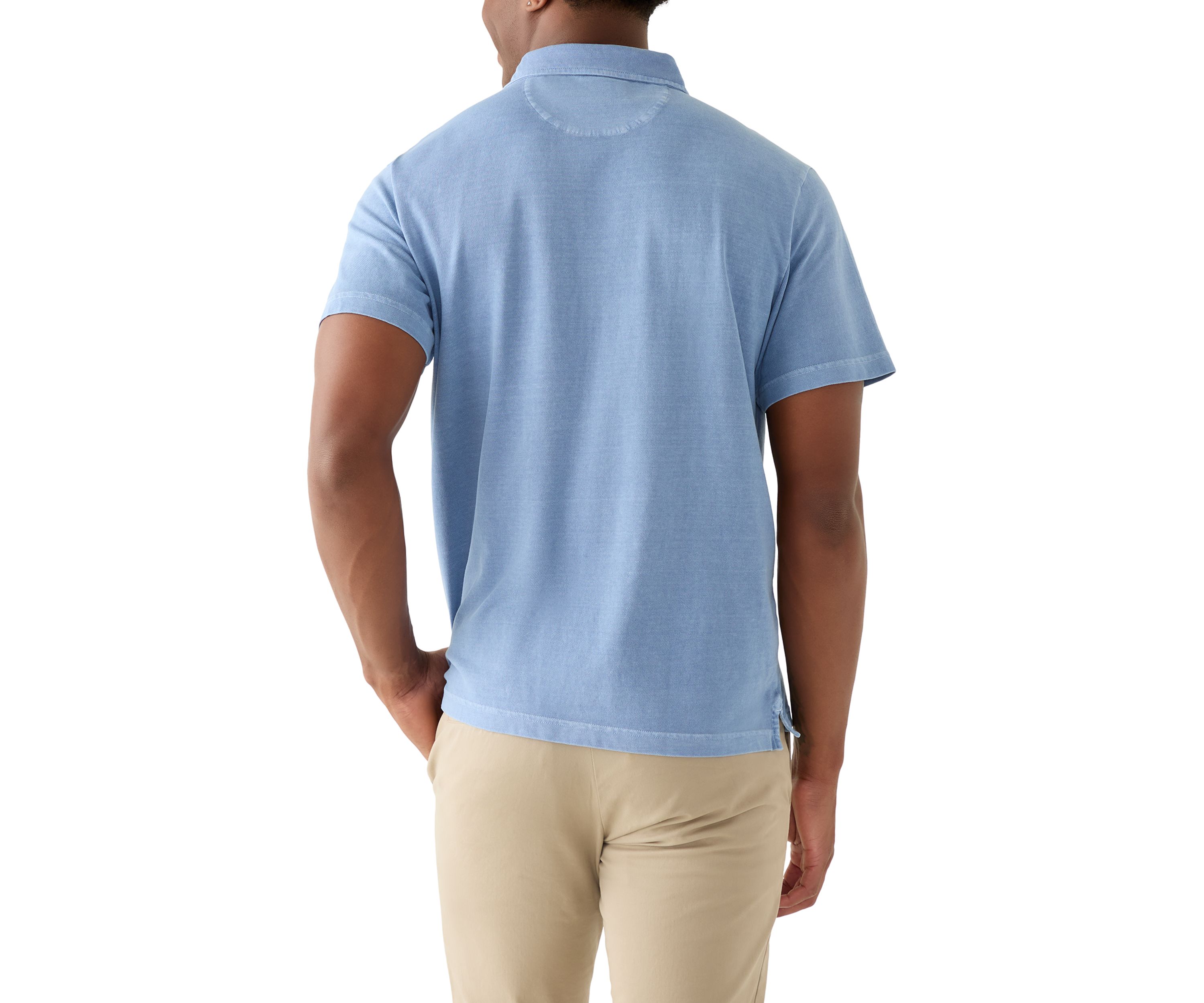 Mens Lived-In Pique Polo Shirt