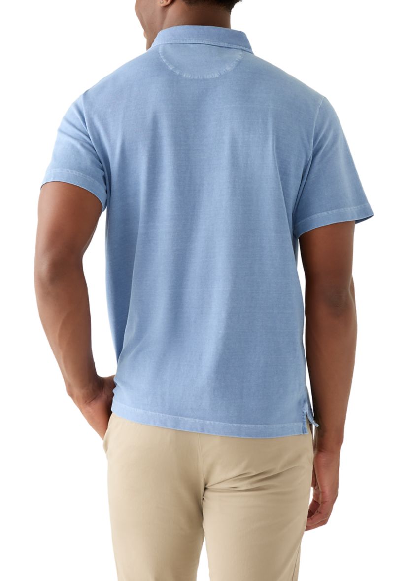 Mens Lived-In Pique Polo Shirt