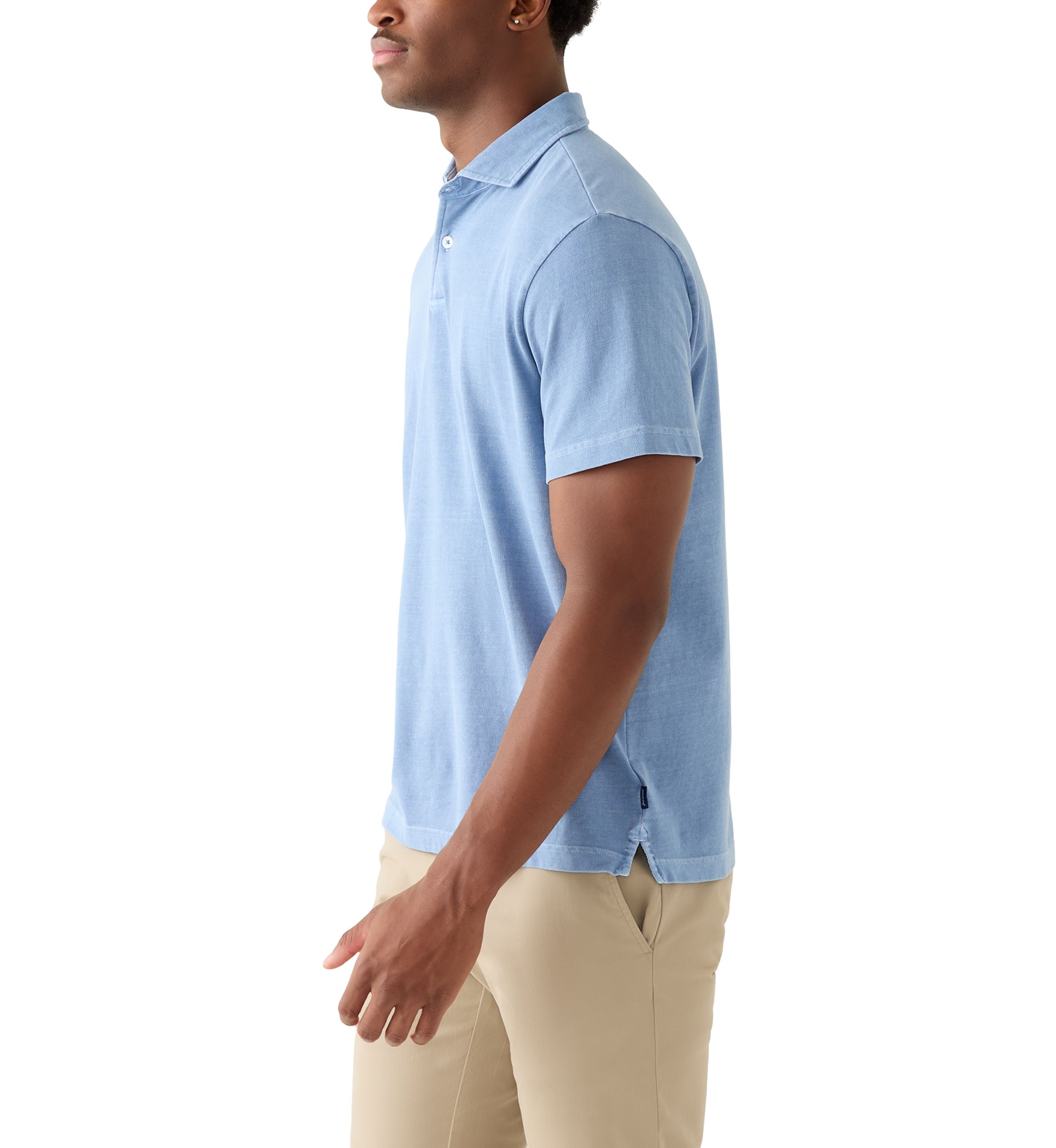 Mens Lived-In Pique Polo Shirt
