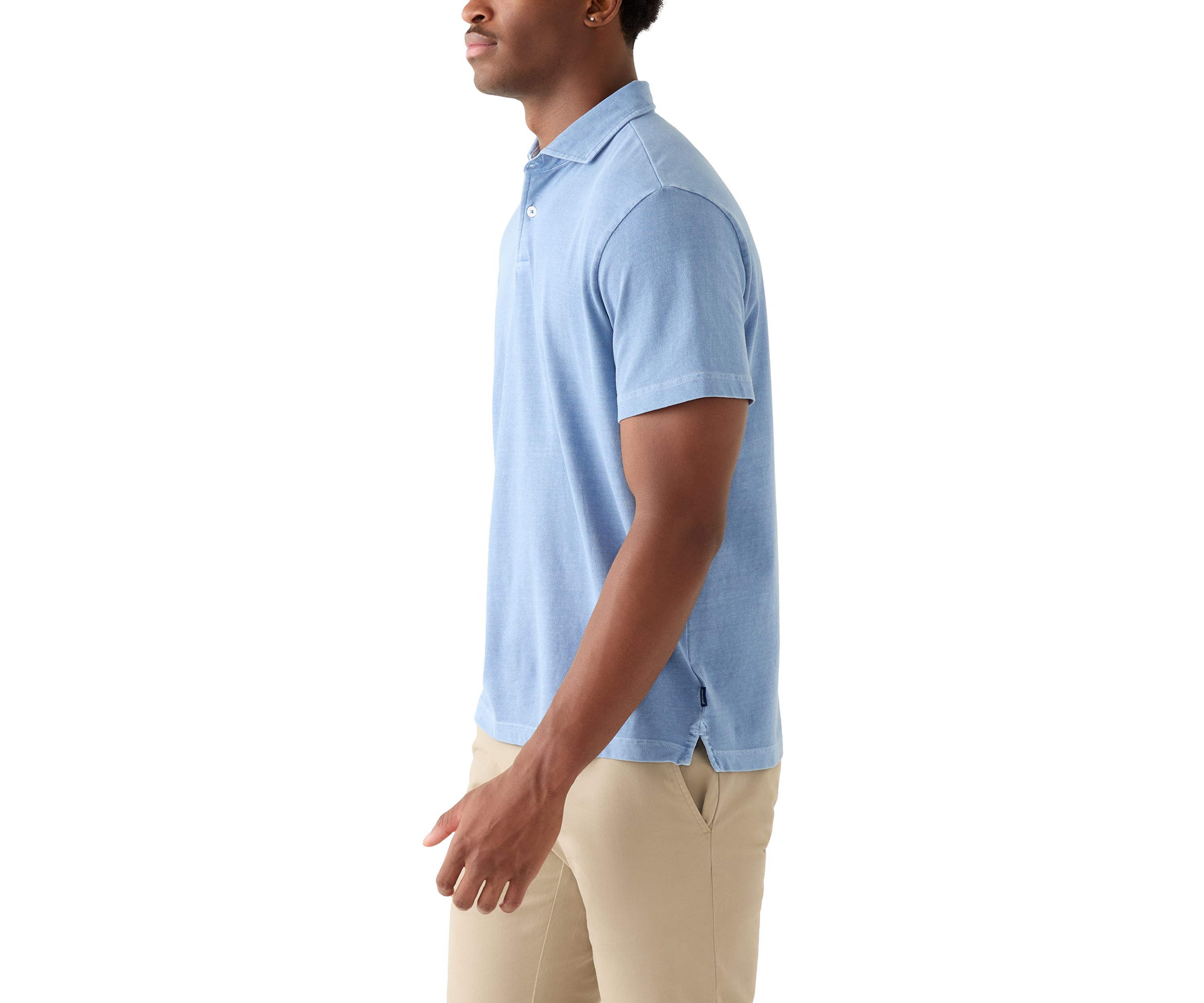 Mens Lived-In Pique Polo Shirt