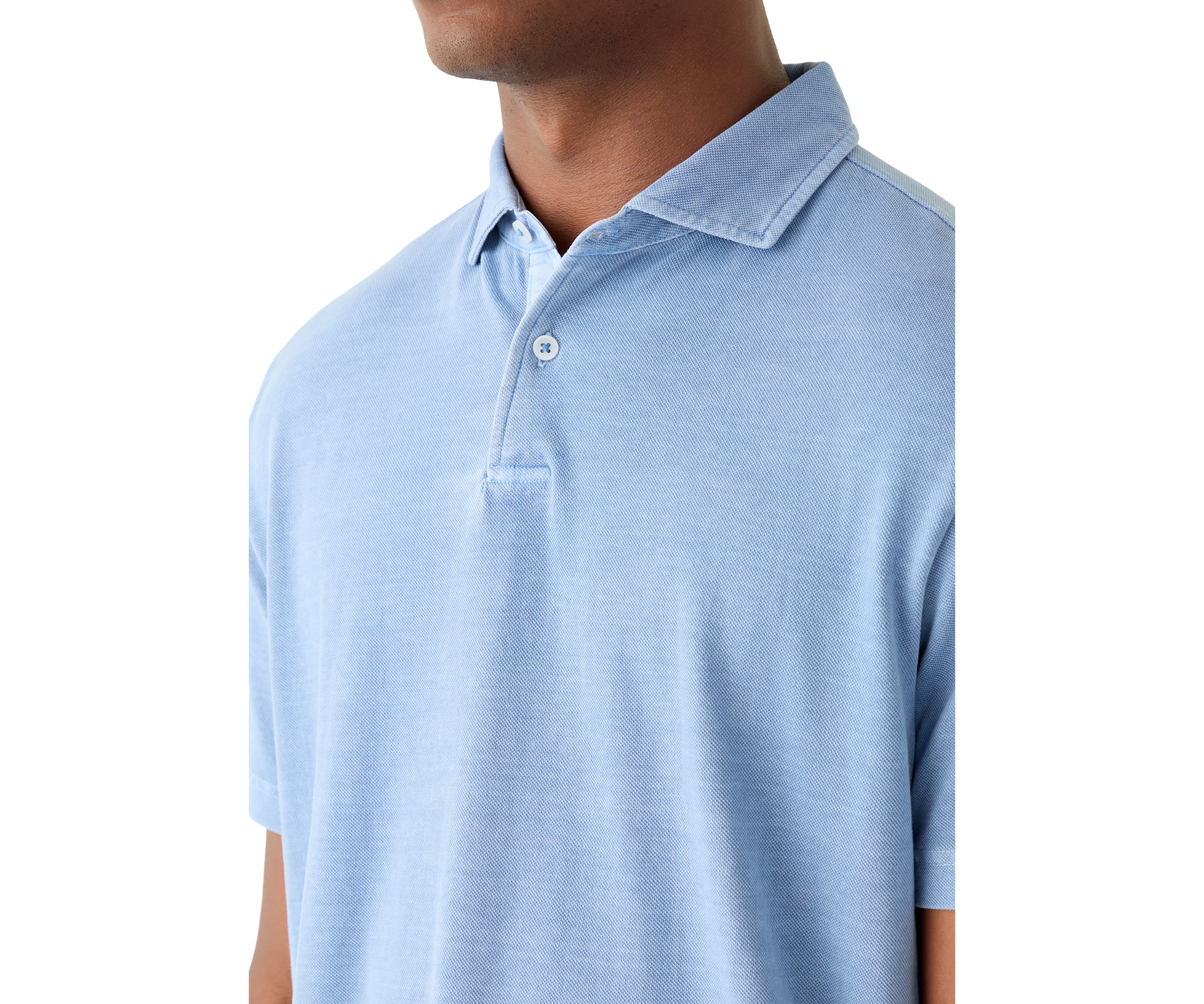 Mens Lived-In Pique Polo Shirt