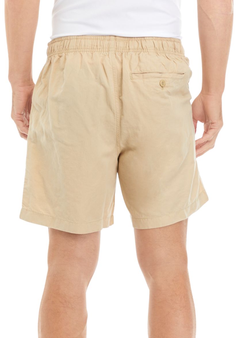 Mens 7 Linen Cotton Blend Shorts
