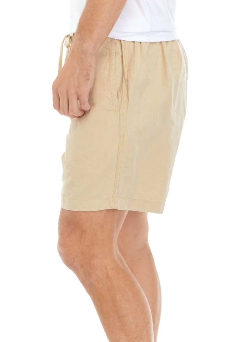 Mens 7 Linen Cotton Blend Shorts
