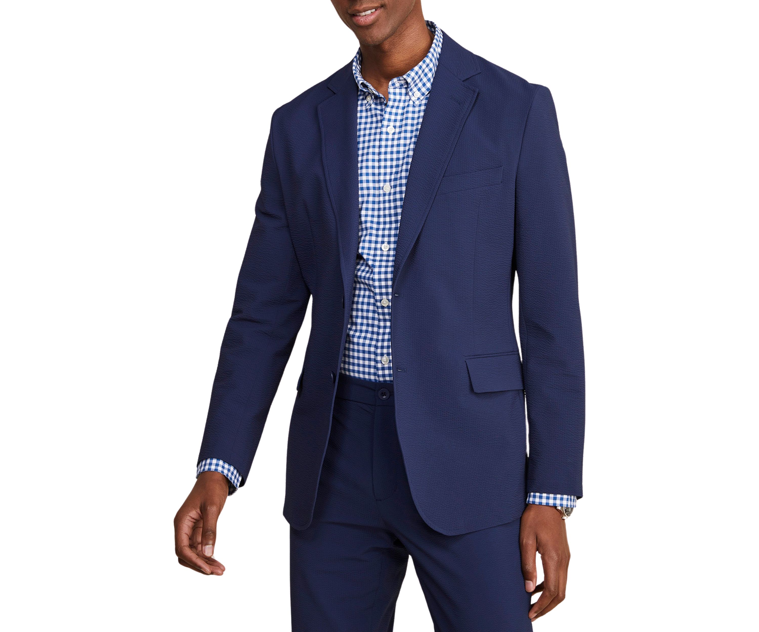 Mens Seersucker On the Go Sportcoat