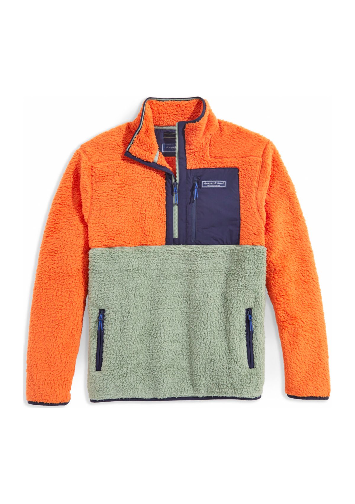 Color Blocked Sherpa Fleece Jacket