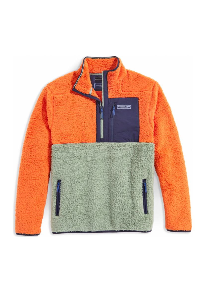 Color Blocked Sherpa Fleece Jacket