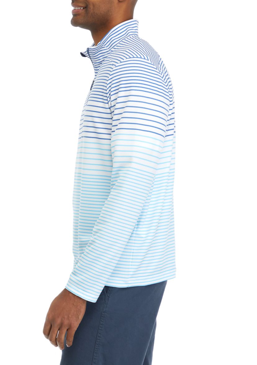 Mens Striped Sankaty Quarter Zip Shirt