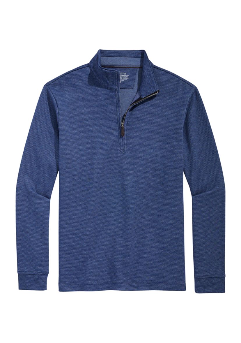 Herringbone Quarter Zip Pullover 