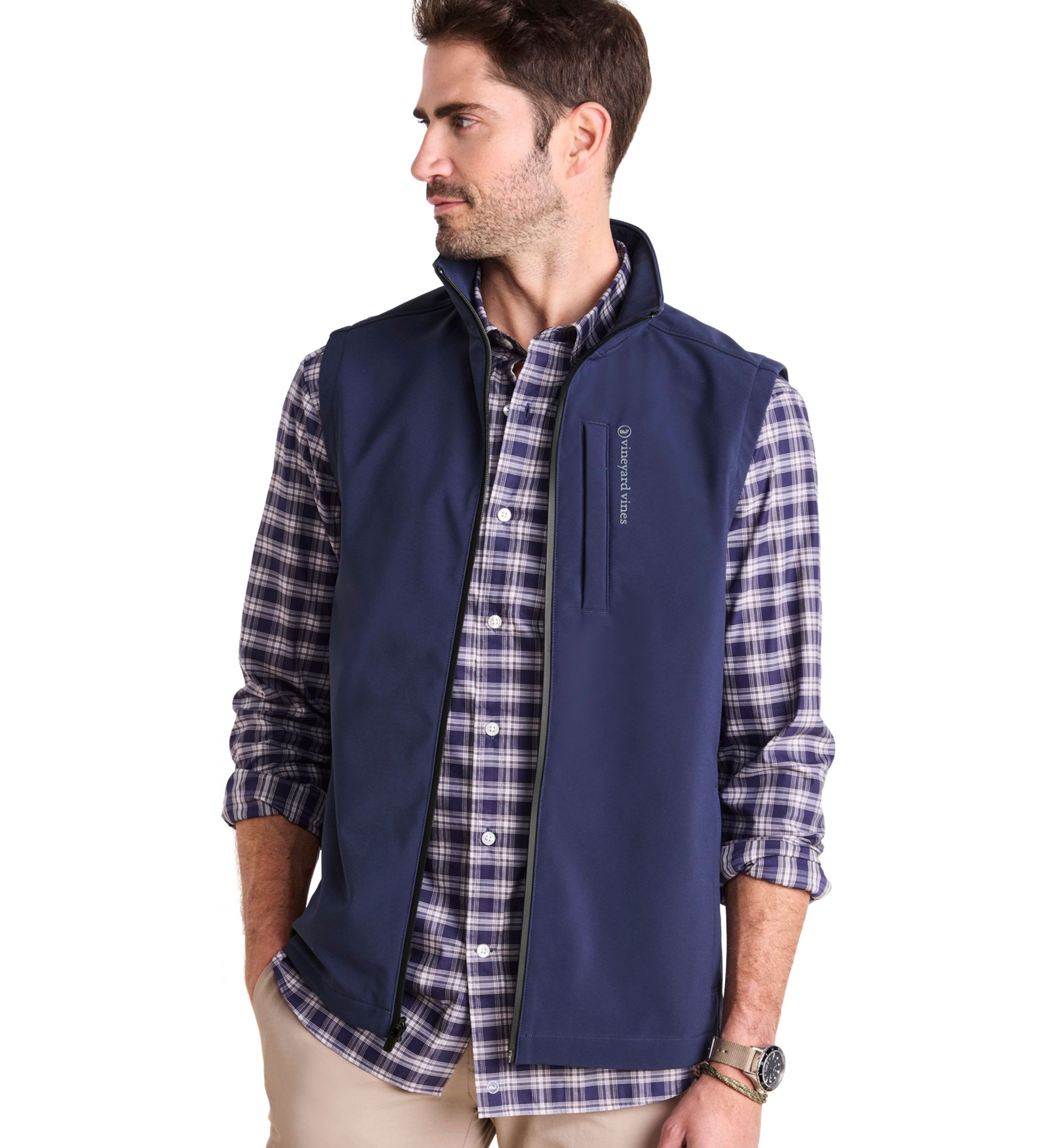 Mens On-the-Go Reversible Softshell Knit Vest