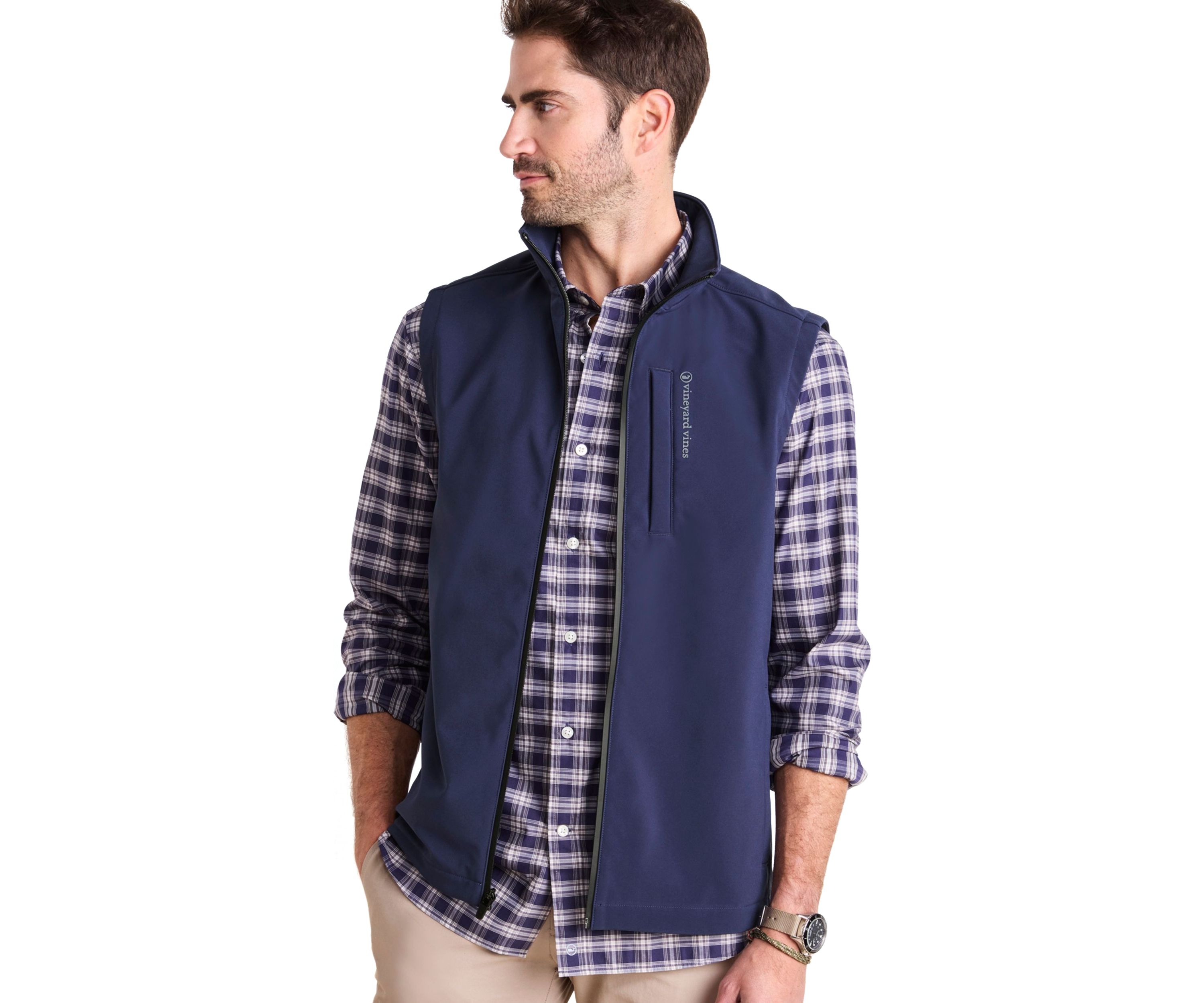 Mens On-the-Go Reversible Softshell Knit Vest