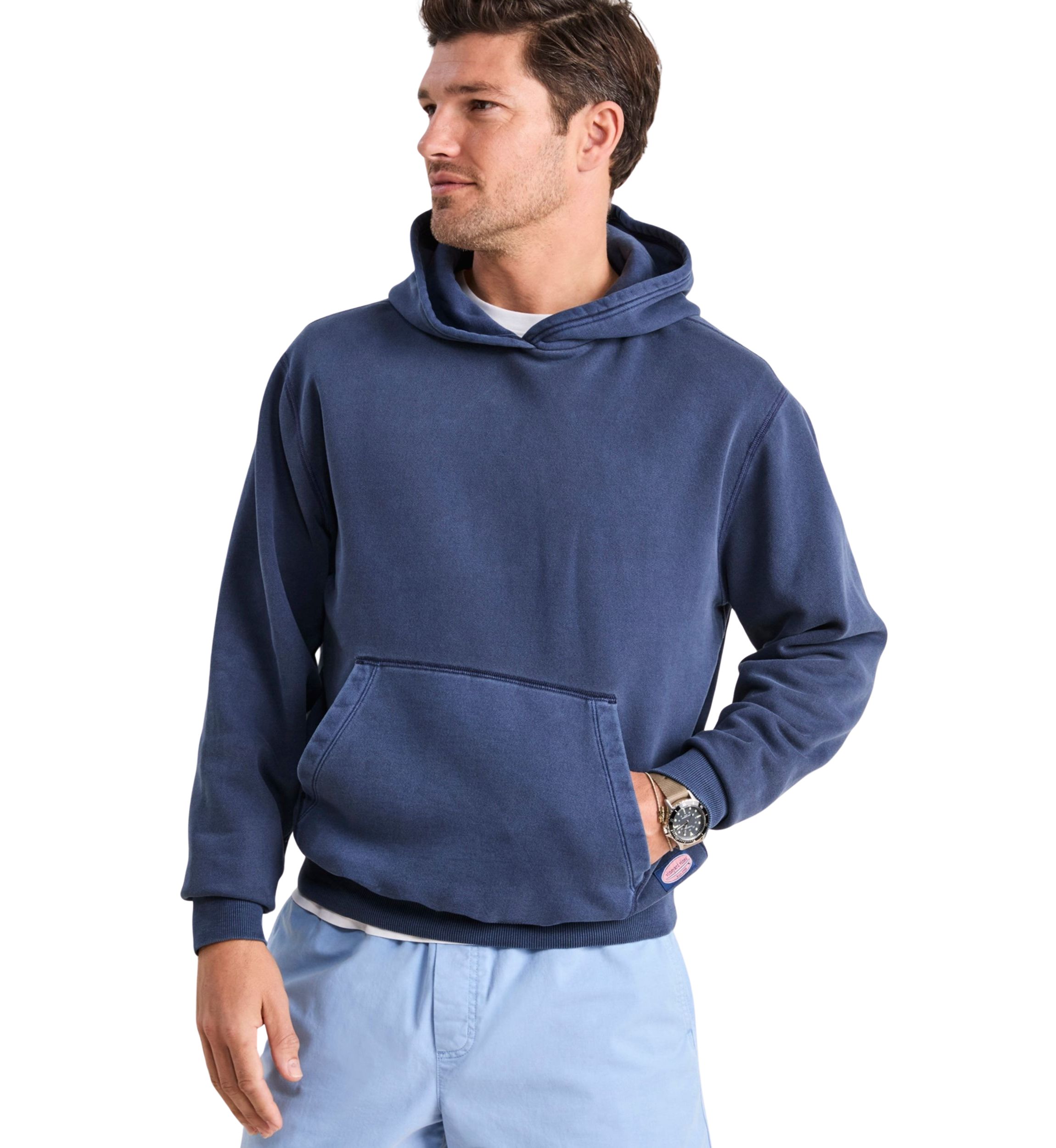 Mens Garment Dyed French Terry Hoodie