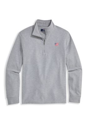 Vineyard Vines Men's Americana Saltwater 1/4 Zip Hoodie | Belk