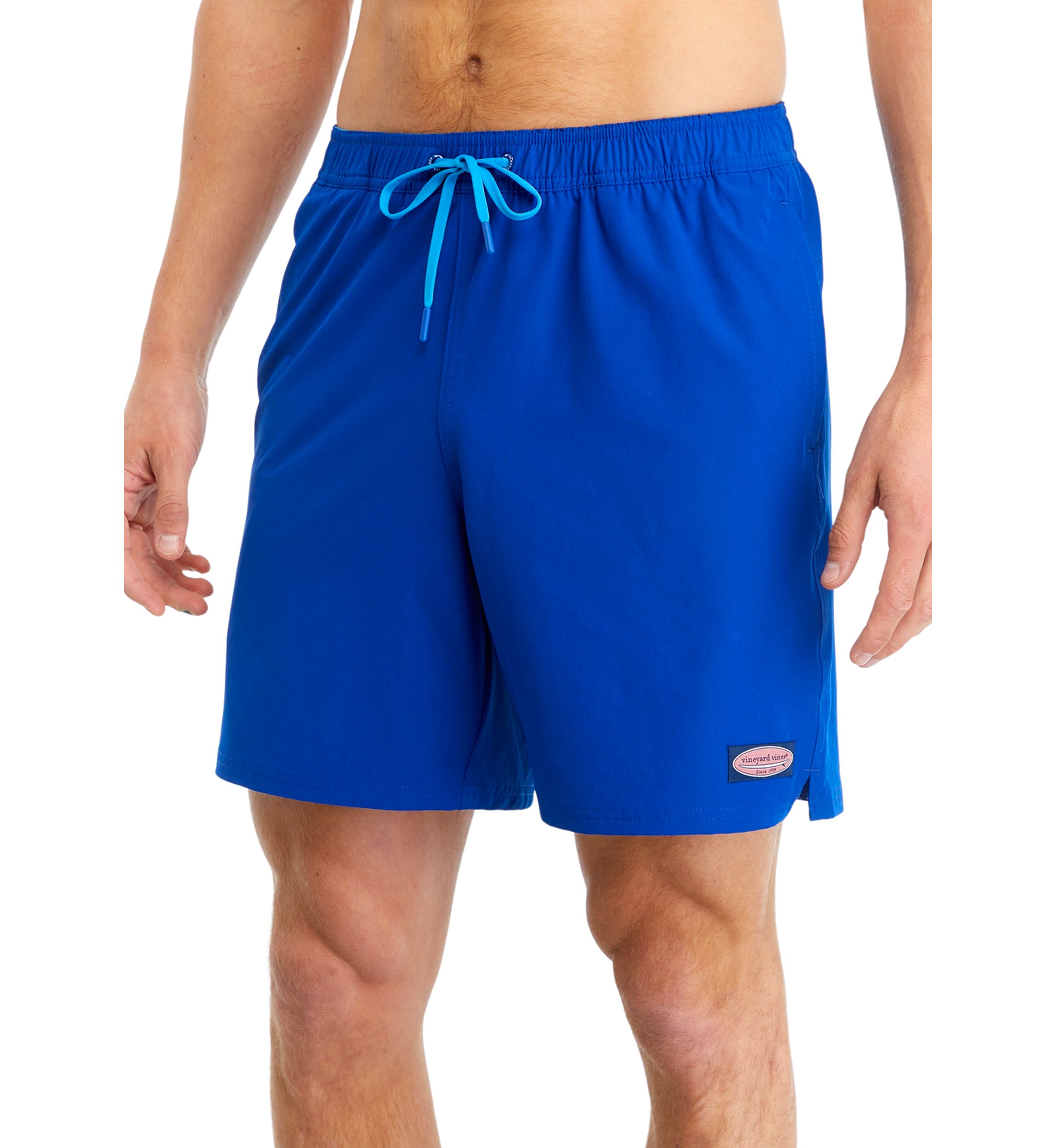 Mens 7 Solid Chappy Swim Trunks