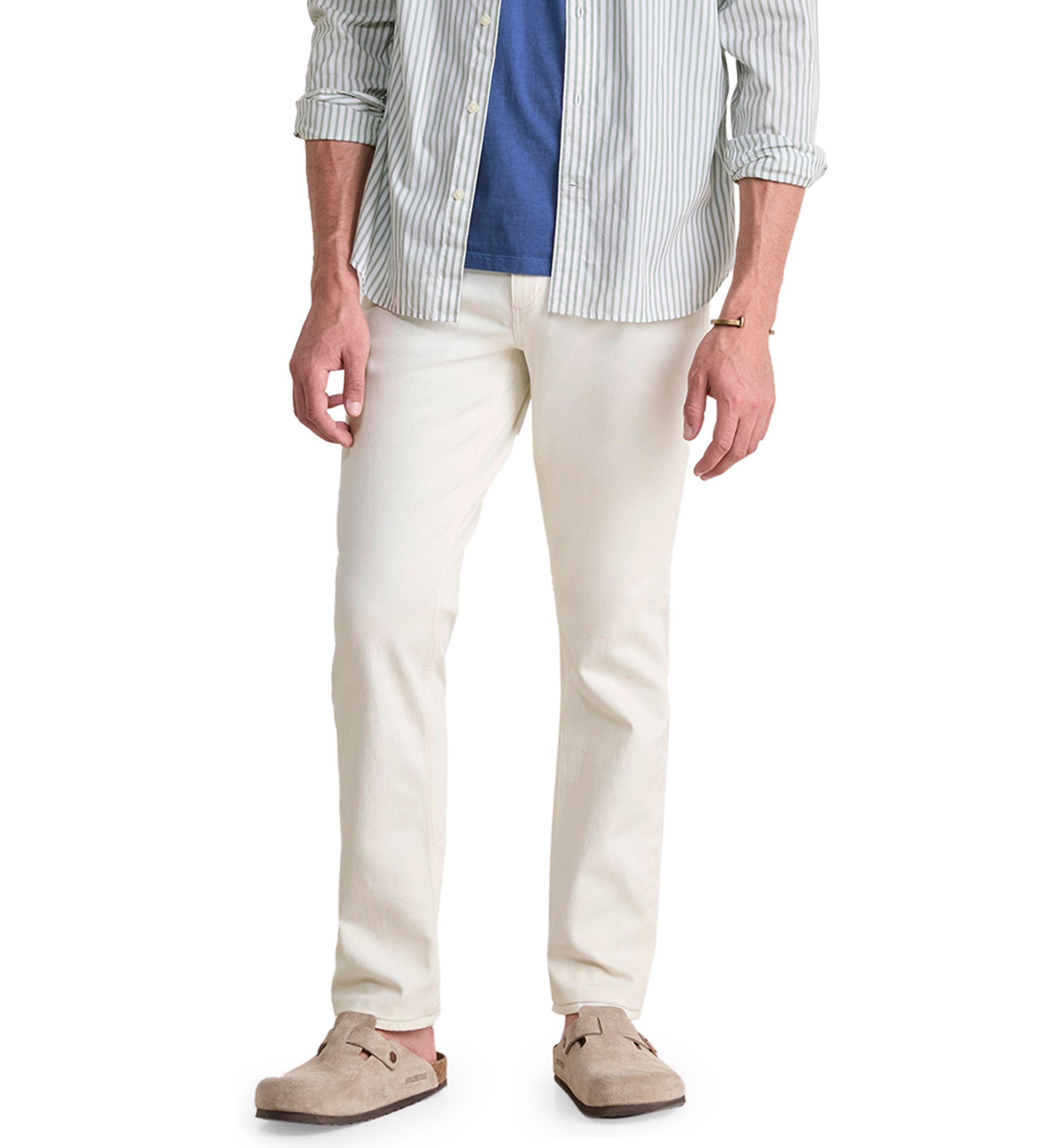 Slim Straight Denim Pants