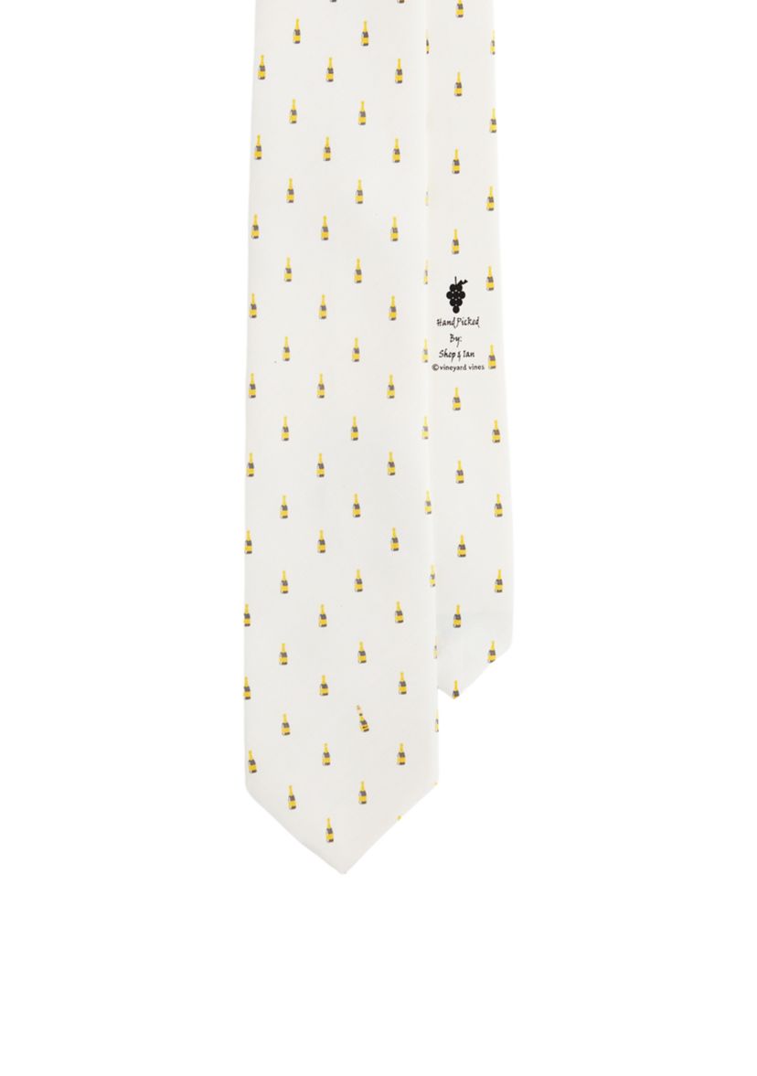 Mens Champagne Bottles Silk Tie