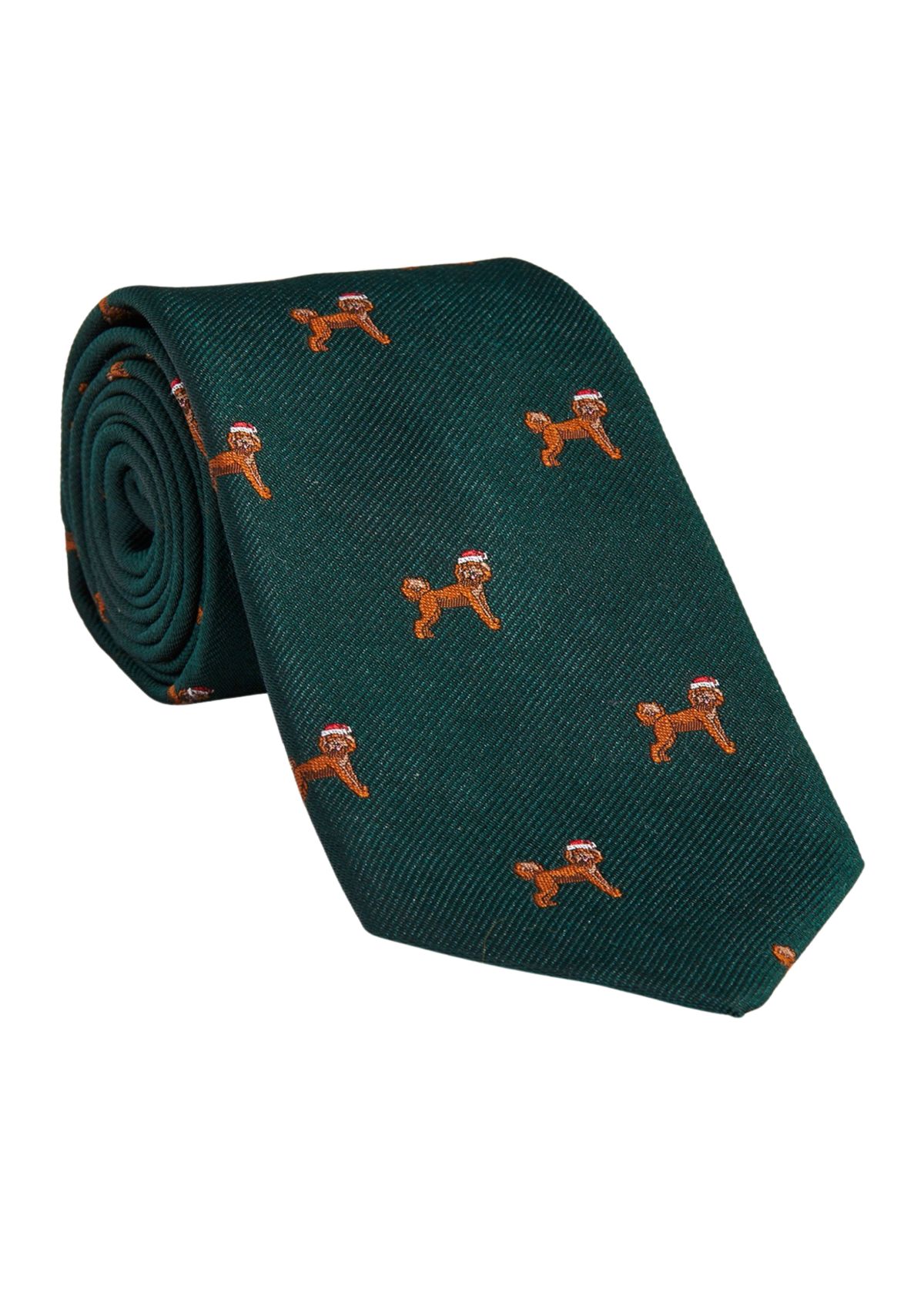 Mens Fa La La Labradoodle Woven Kennedy Tie