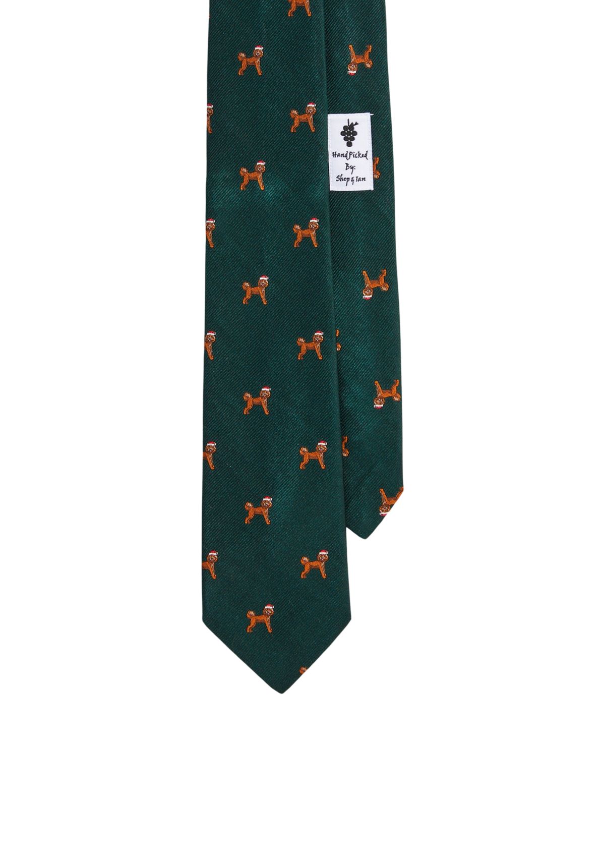 Mens Fa La La Labradoodle Woven Kennedy Tie