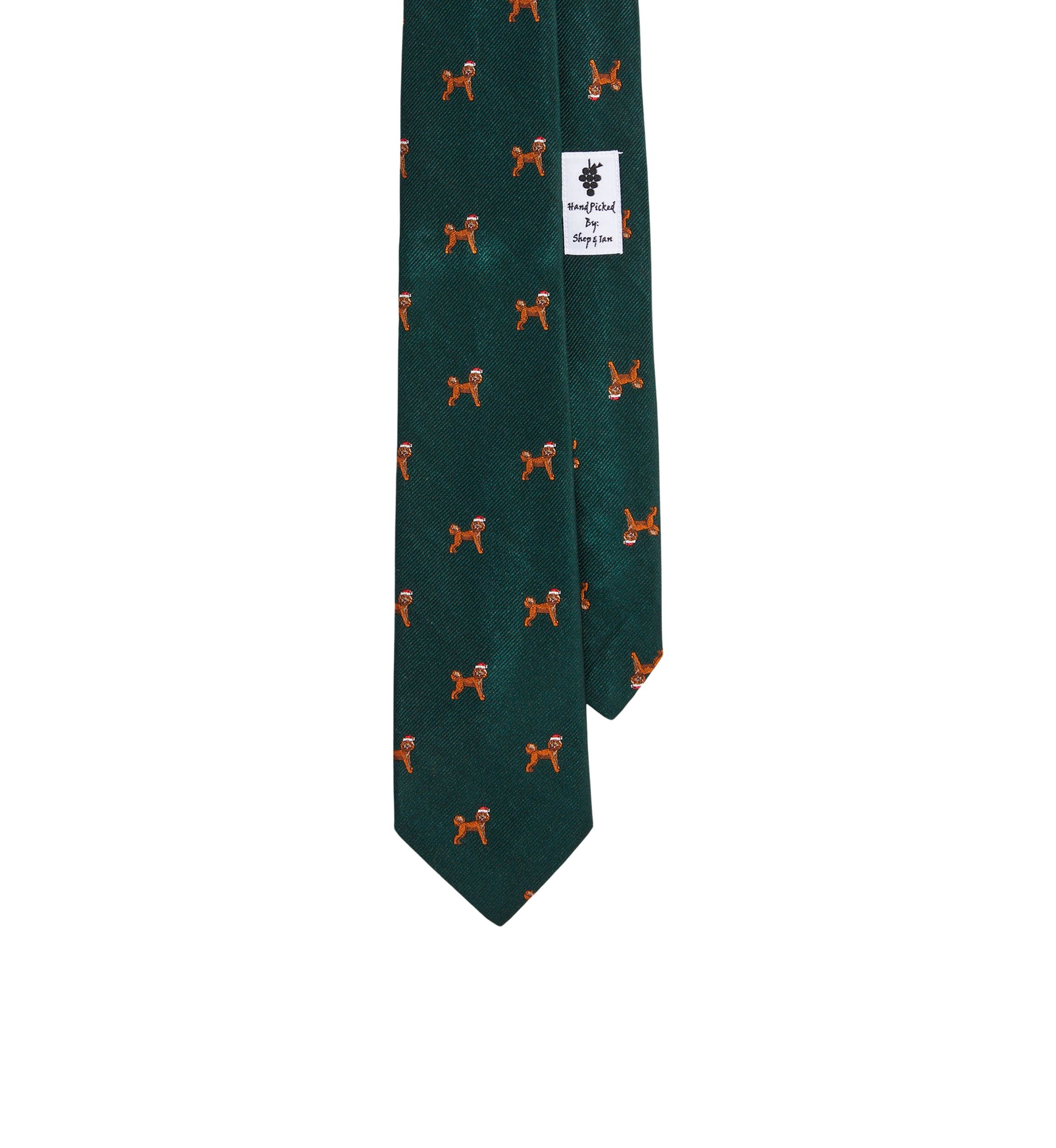 Mens Fa La La Labradoodle Woven Kennedy Tie