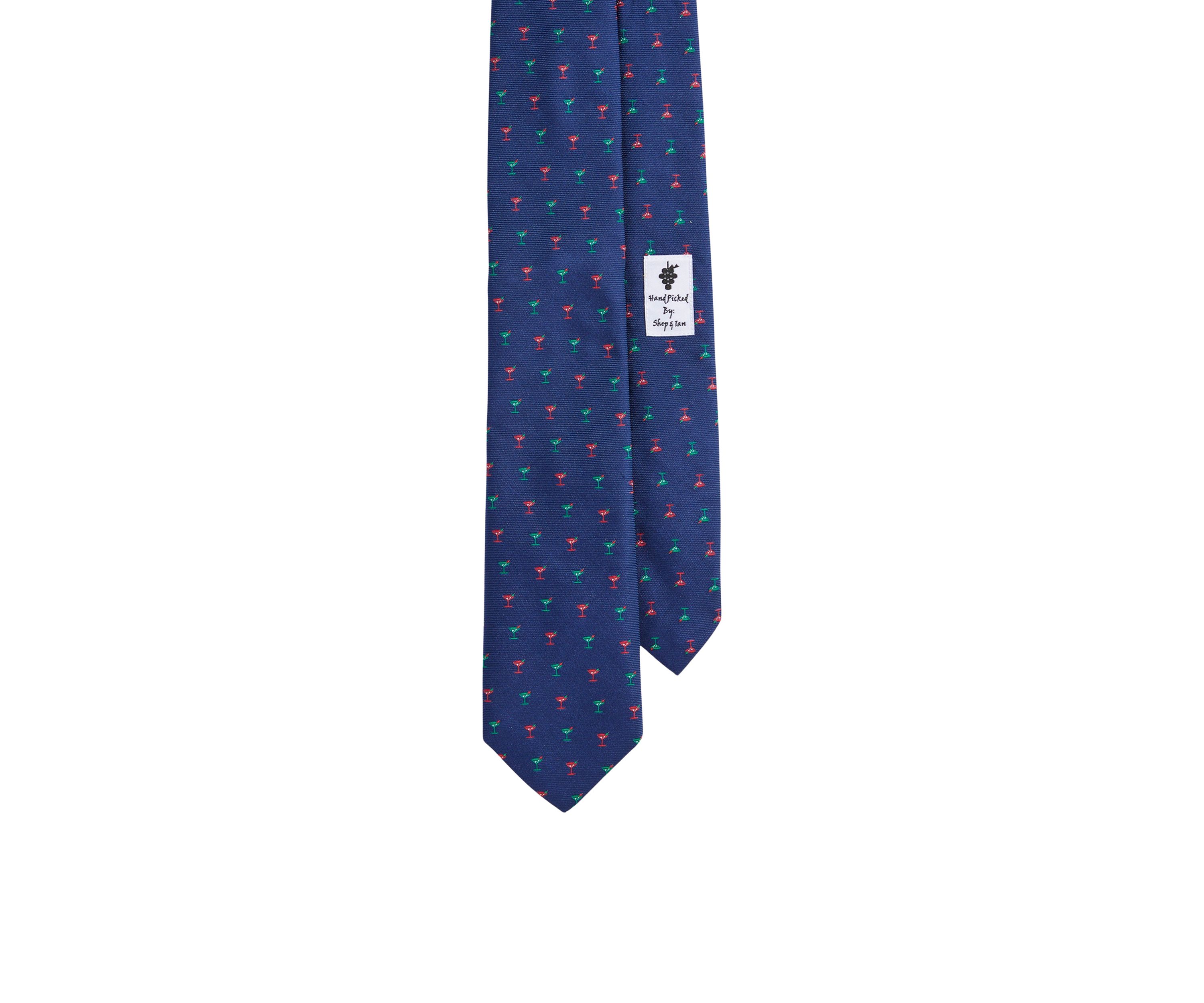 Mens Holiday Martinis Woven Kennedy Tie