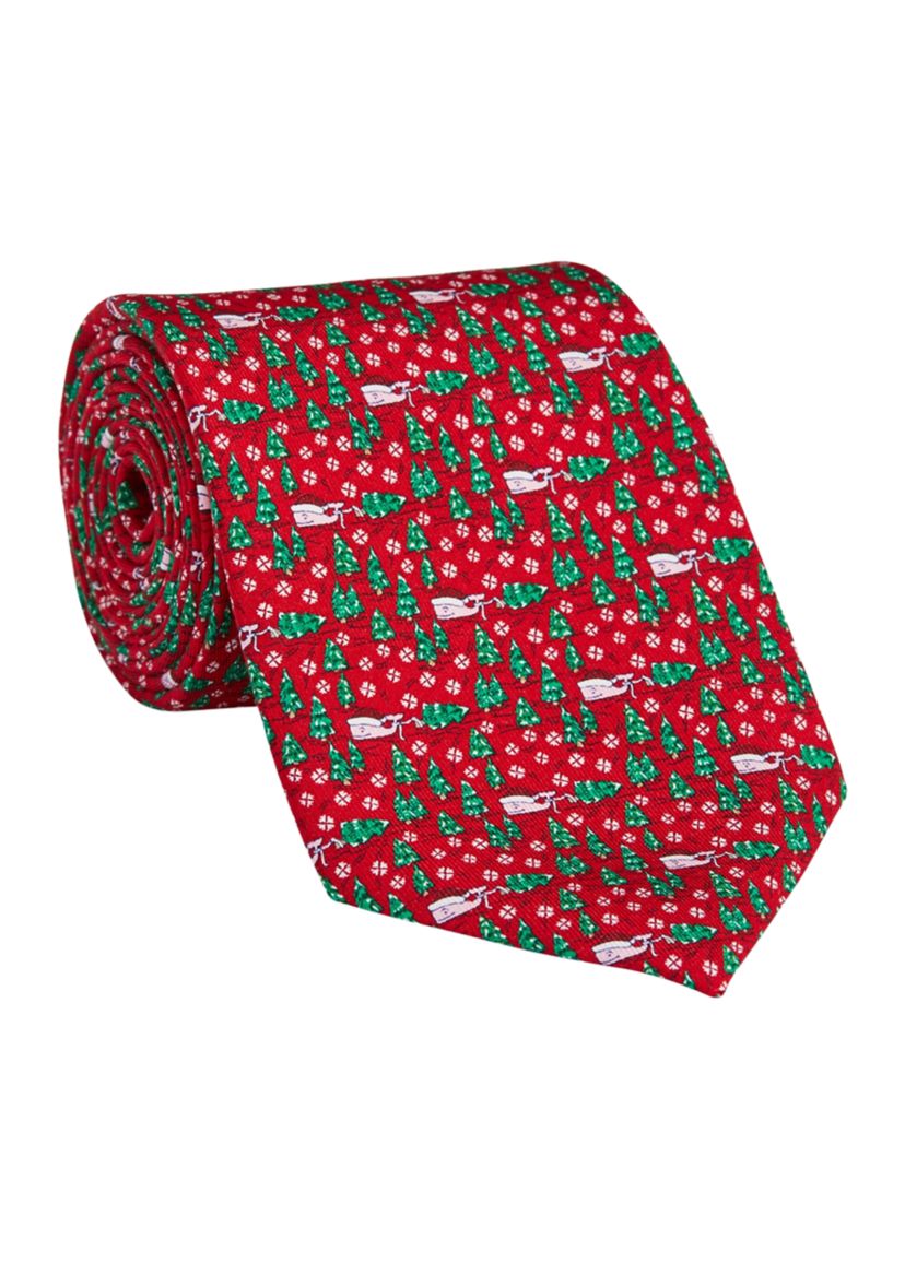 Mens Tree Farm Silk Tie