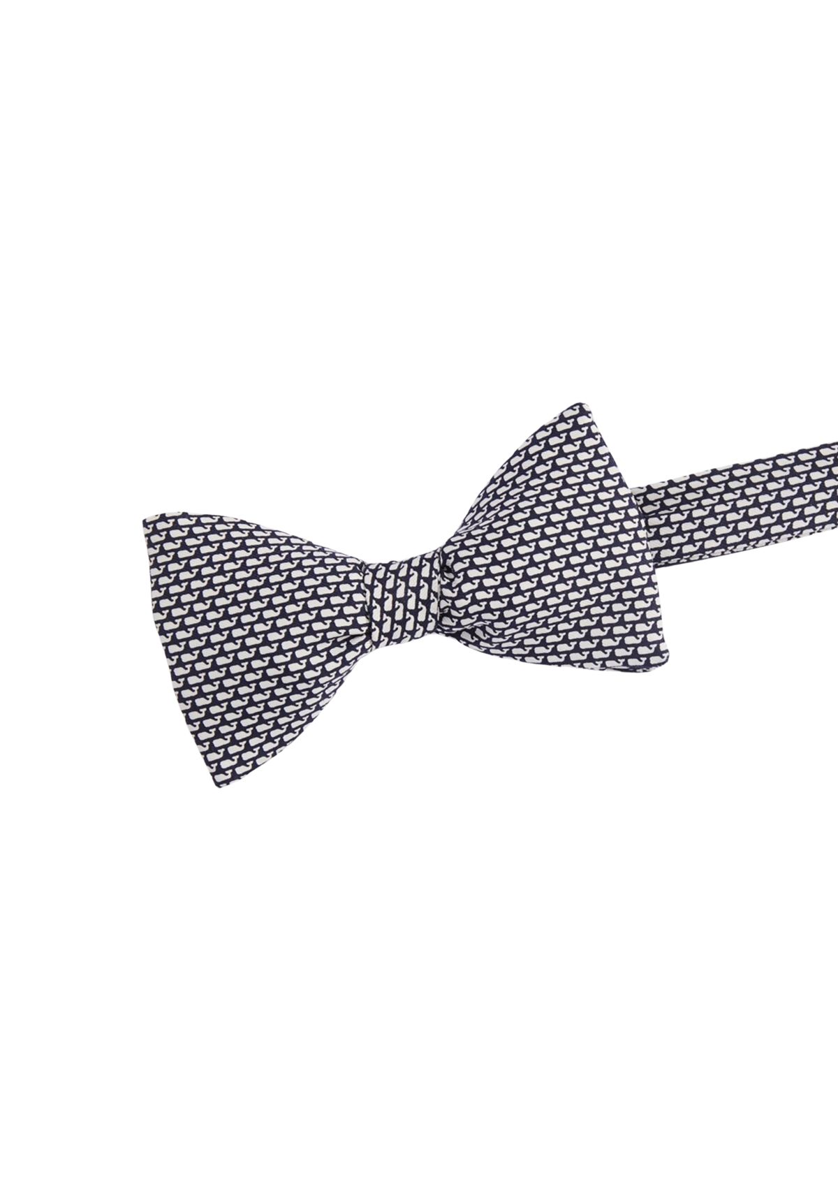 Micro Whale Printed Bowtie