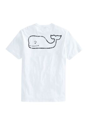 Men's Vineyard Vines White North Carolina Tar Heels Football Whale T-Shirt