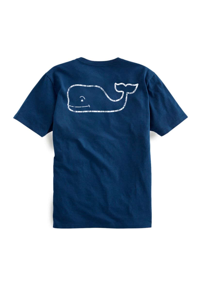 Mens Vintage Whale Short Sleeve Pocket T-Shirt 
