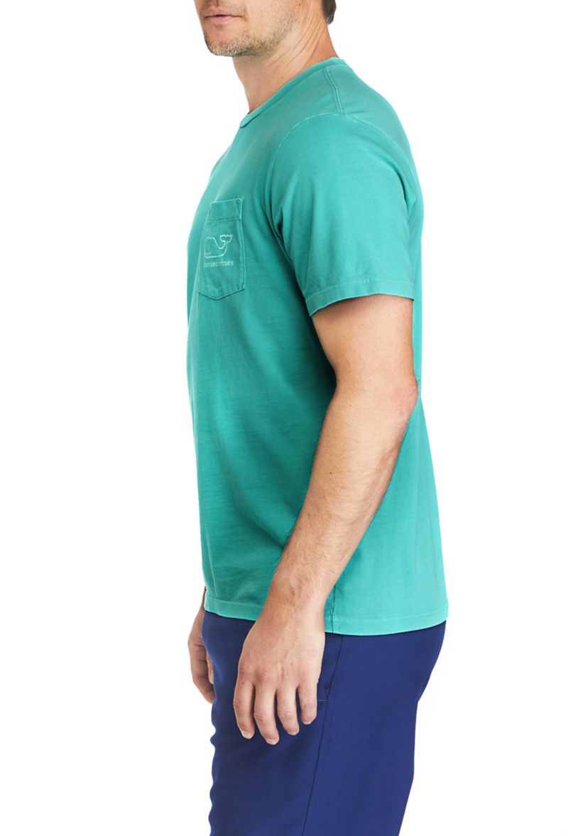 Short Sleeve Vintage Whale Pocket Graphic T-Shirt 