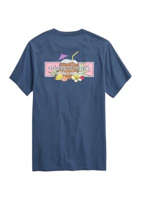 Vineyard Vines Tropical Paradise Logo Boxed Short-Sleeve Pocket T-Shirt ...