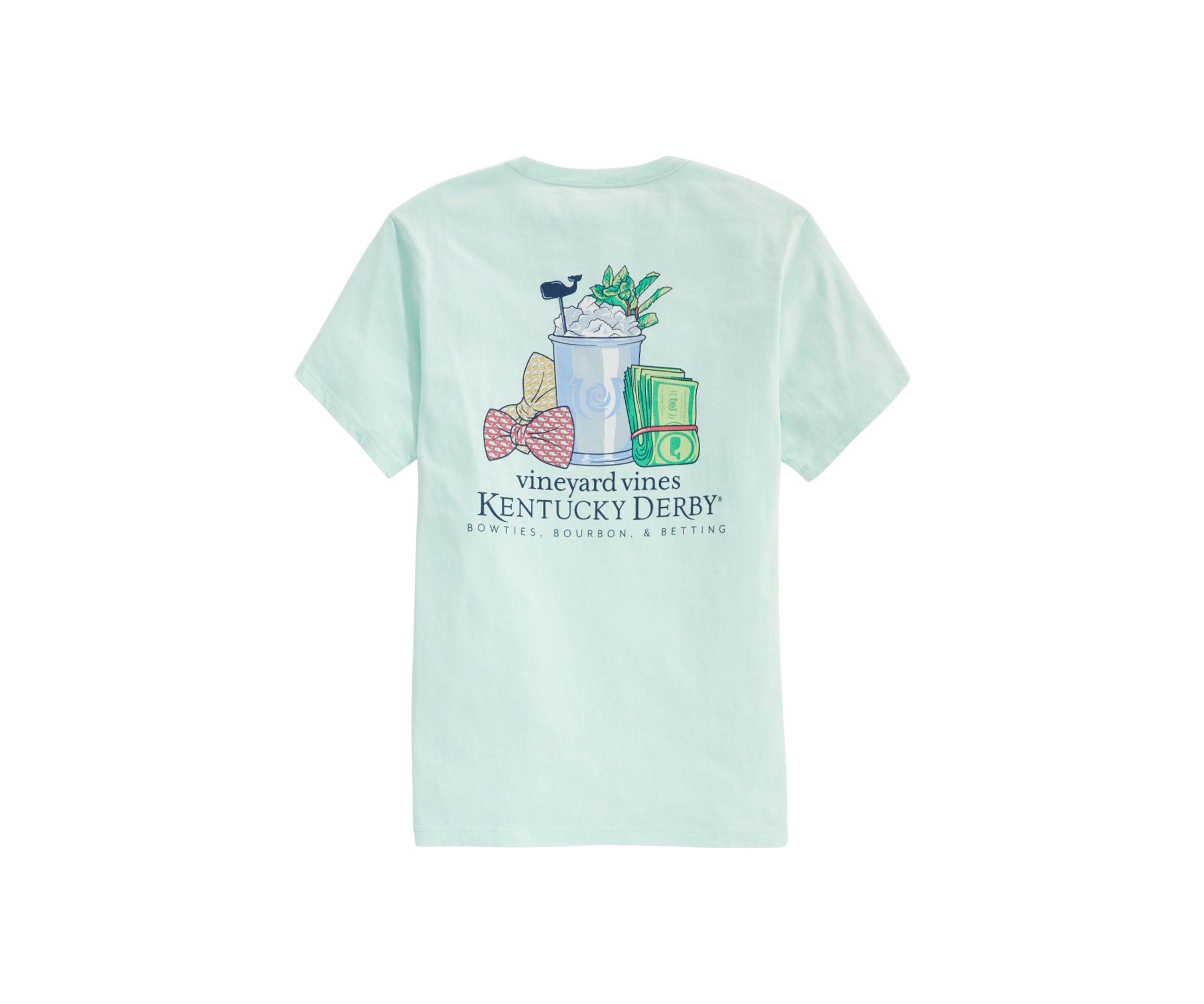 Kentucky Derby Bow Ties, Bourbon & Betting Short-Sleeve Pocket T-Shirt