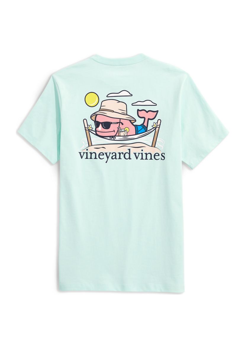 Mens Hammock Character Whale Short Sleeve Pocket Graphic T-Shirt