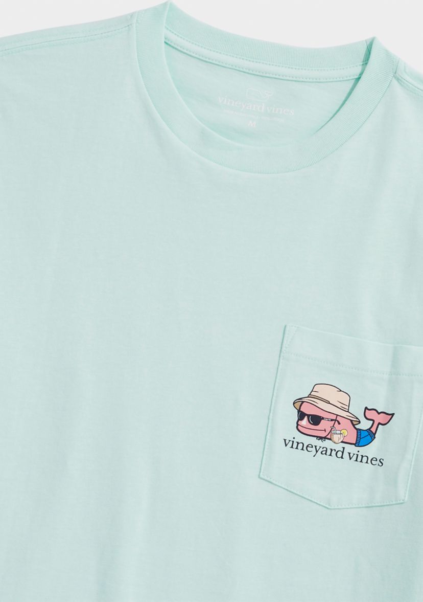 Mens Hammock Character Whale Short Sleeve Pocket Graphic T-Shirt