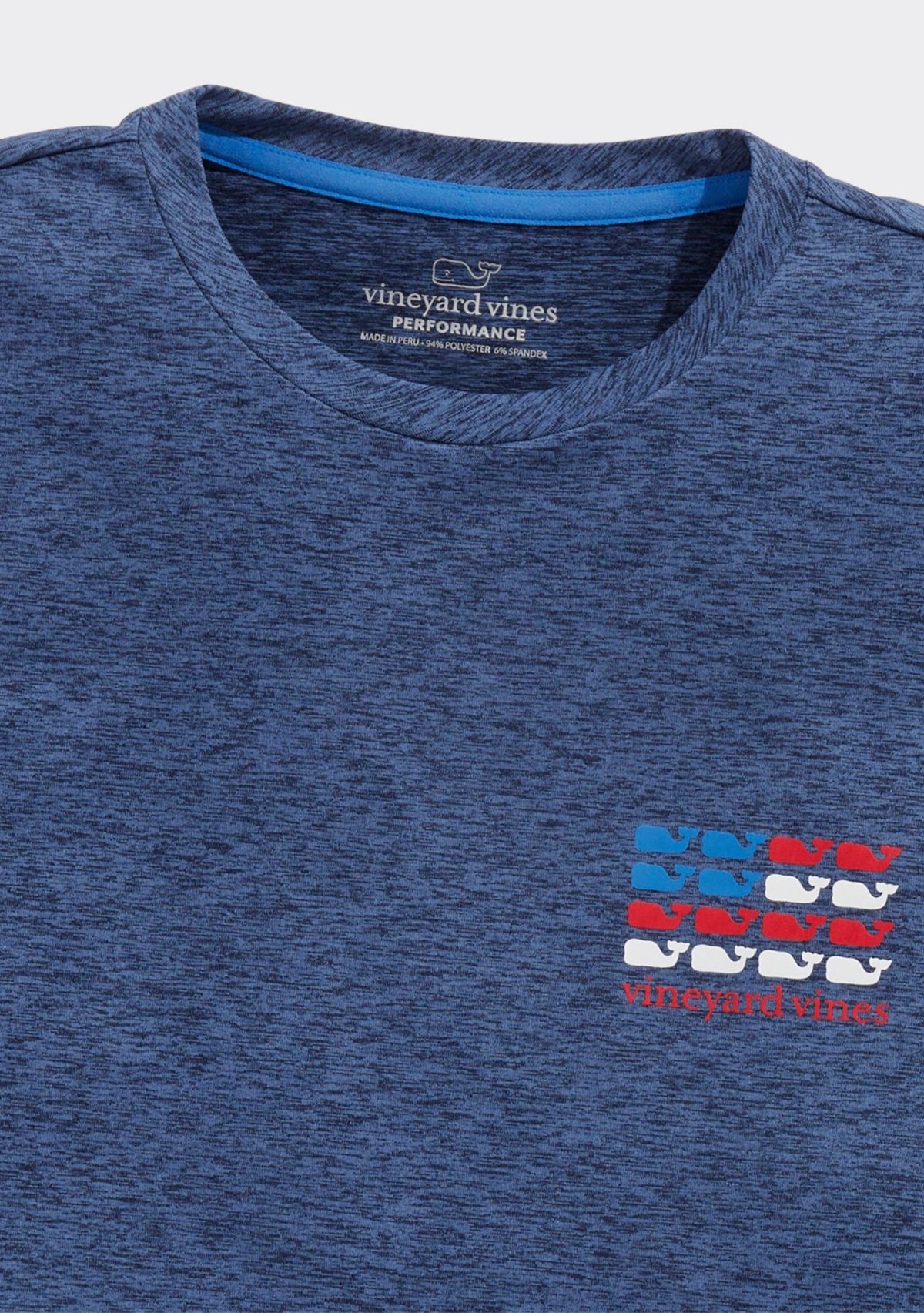 Mens Whale Flag Short Sleeve Harbor Performance Graphic T-Shirt