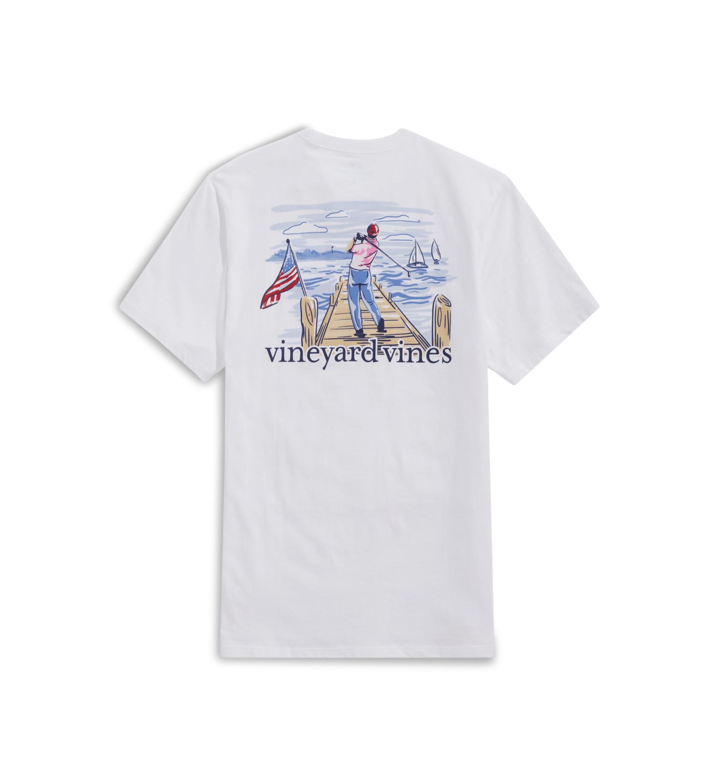 Mens Golf Swing Short Sleeve Pocket T-Shirt