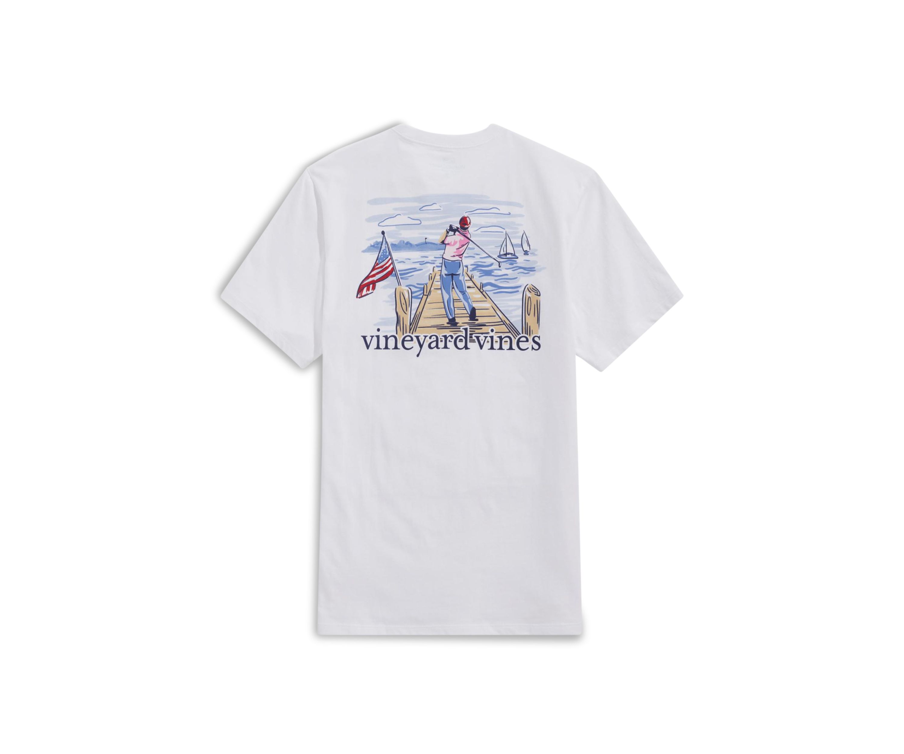 Mens Golf Swing Short Sleeve Pocket T-Shirt