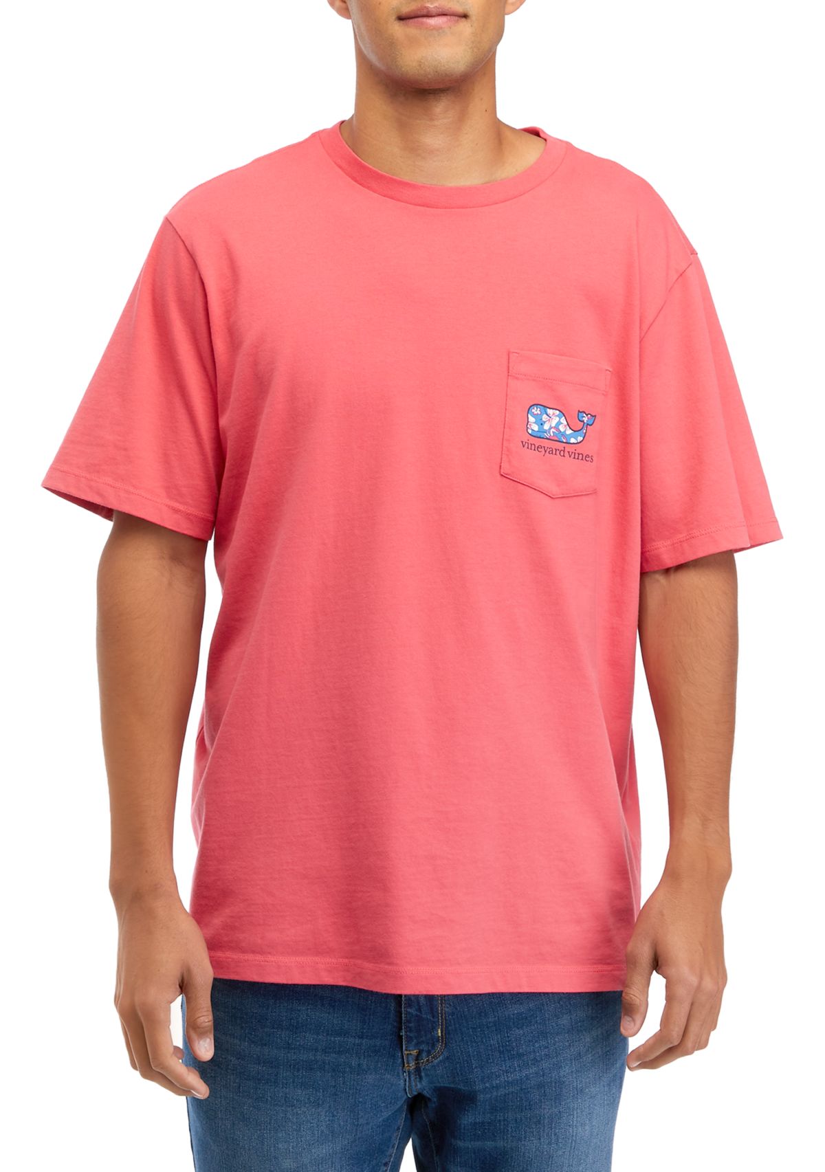 Vintage Chappy Crab Whale Fill Short Sleeve Graphic Pocket T-Shirt