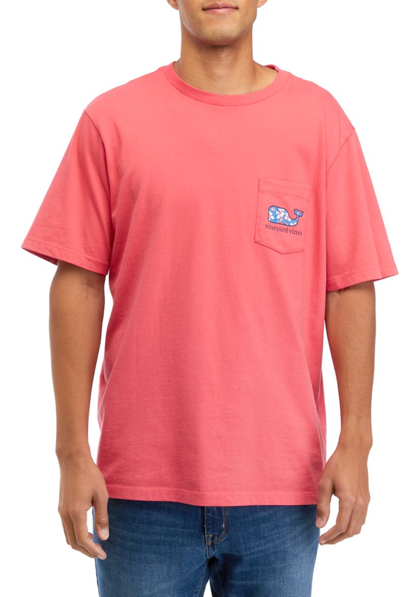 Vintage Chappy Crab Whale Fill Short Sleeve Graphic Pocket T-Shirt