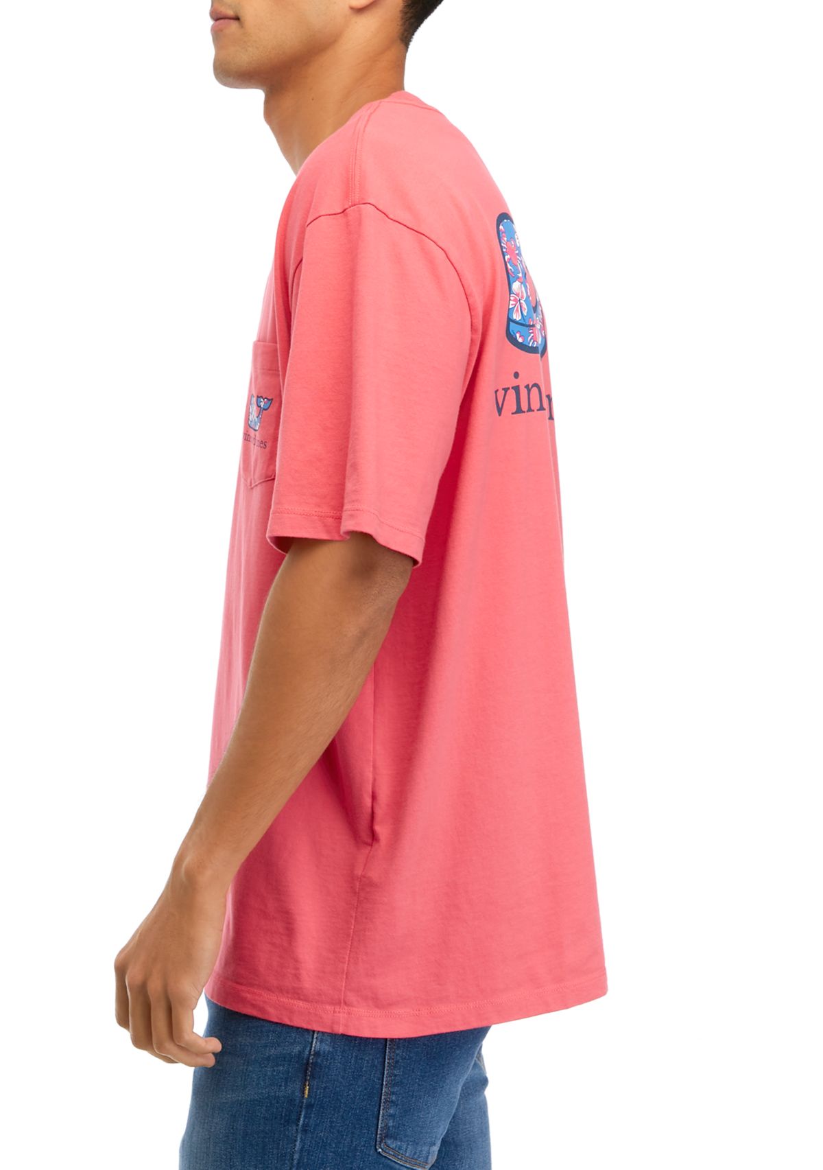 Vintage Chappy Crab Whale Fill Short Sleeve Graphic Pocket T-Shirt