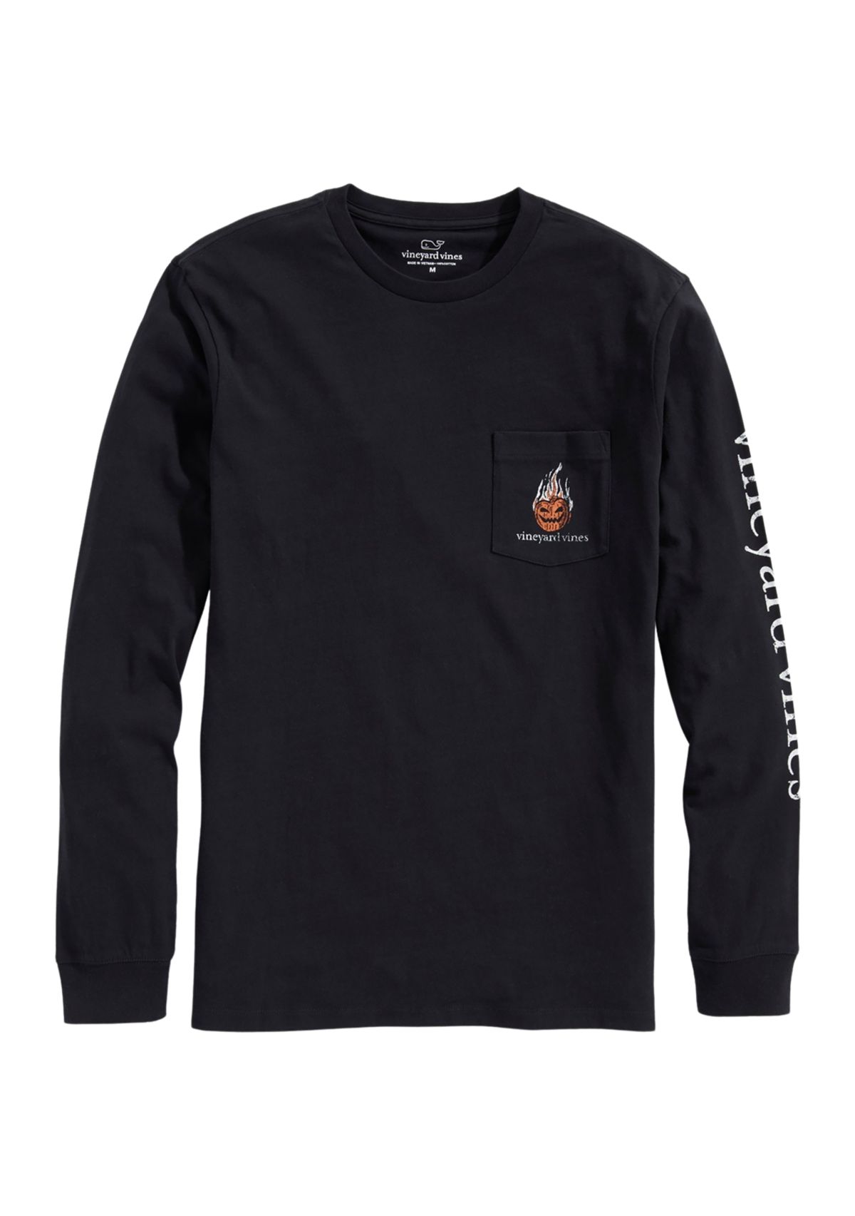 Headless Horseman Whale Long Sleeve Pocket Graphic T-Shirt