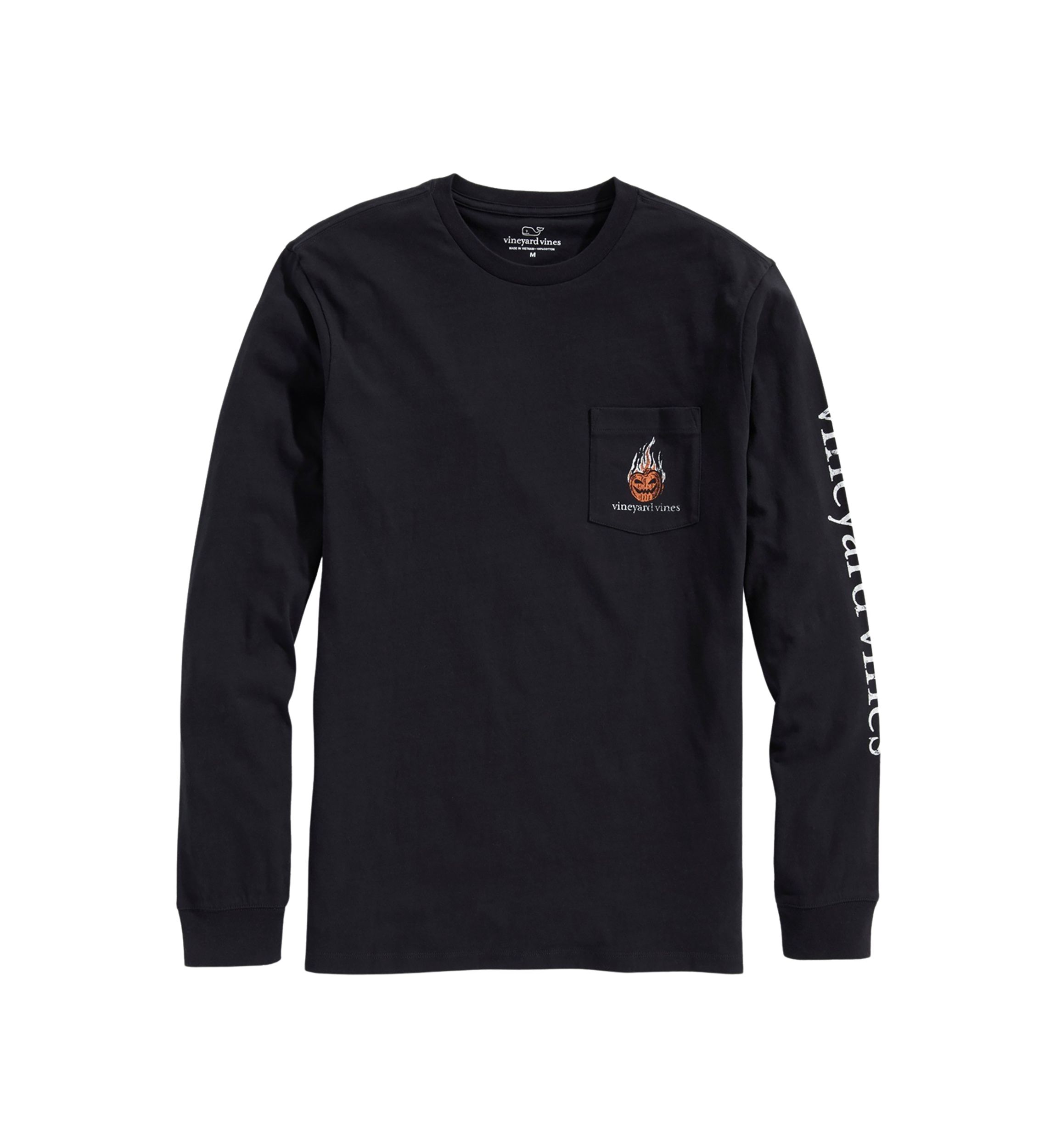 Headless Horseman Whale Long Sleeve Pocket Graphic T-Shirt