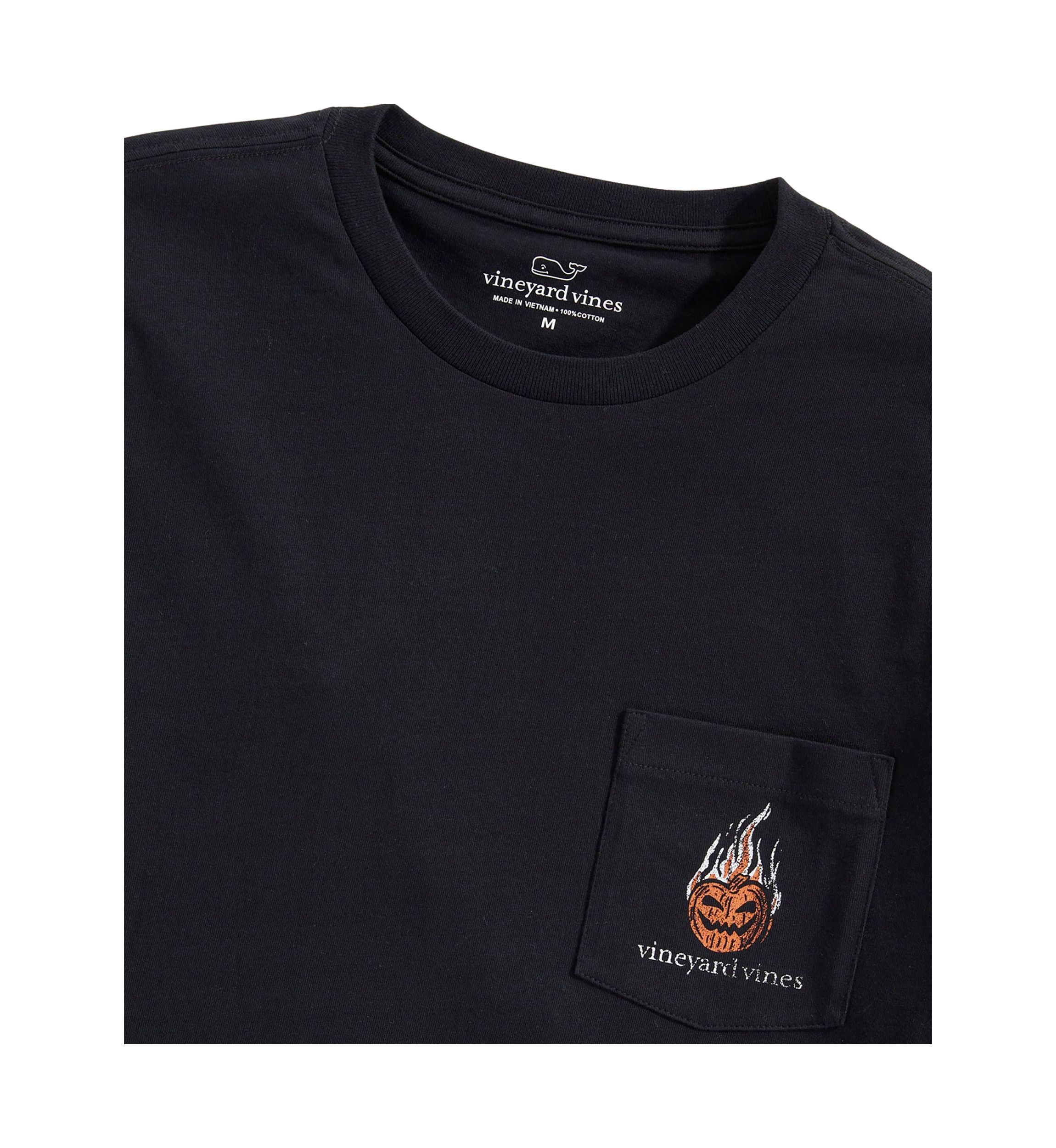 Headless Horseman Whale Long Sleeve Pocket Graphic T-Shirt
