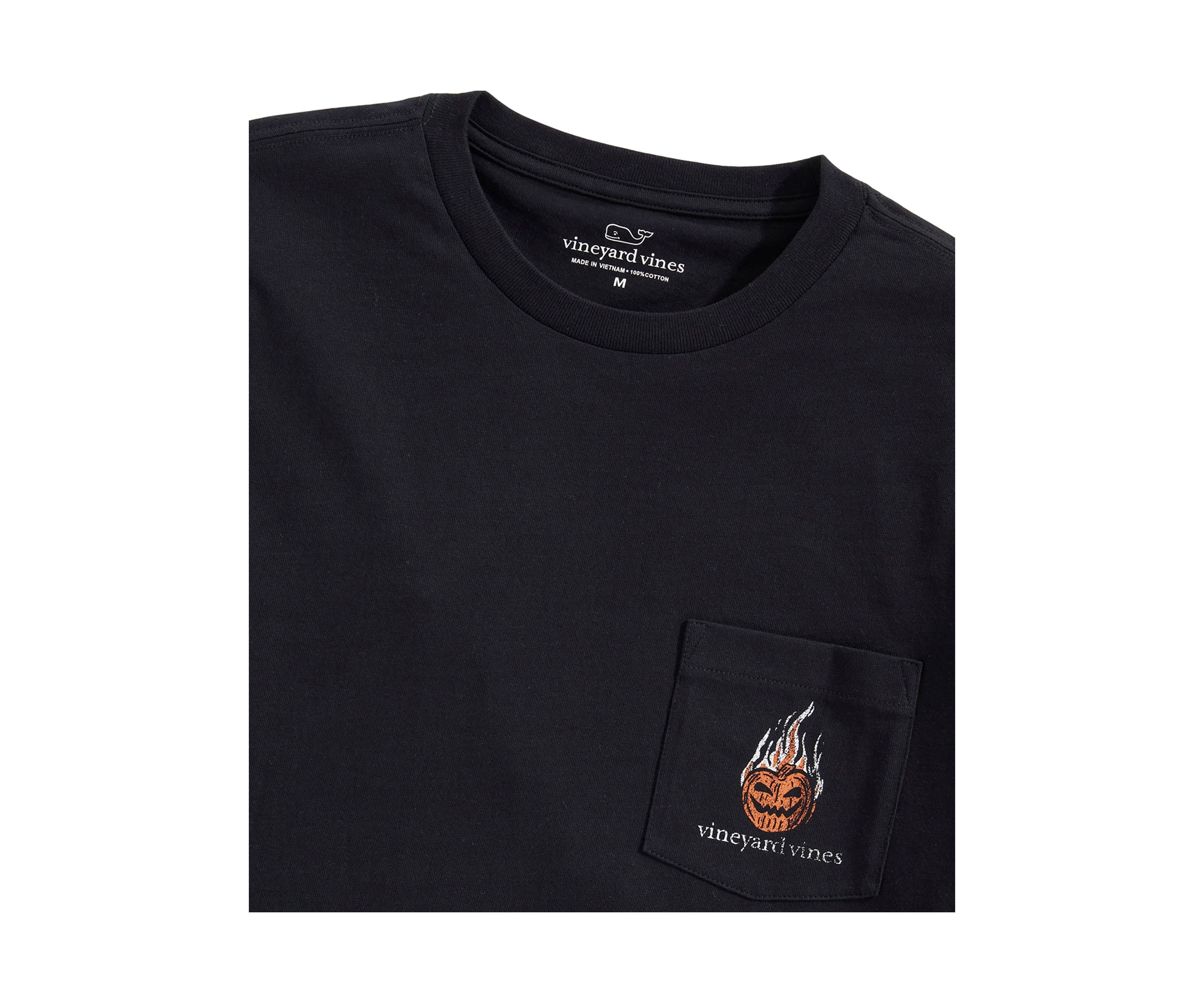 Headless Horseman Whale Long Sleeve Pocket Graphic T-Shirt
