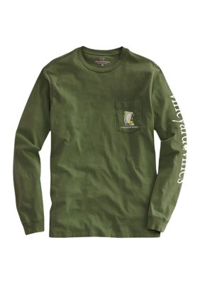 Harp leprechaun Whale Long-Sleeve Pocket T-Shirt