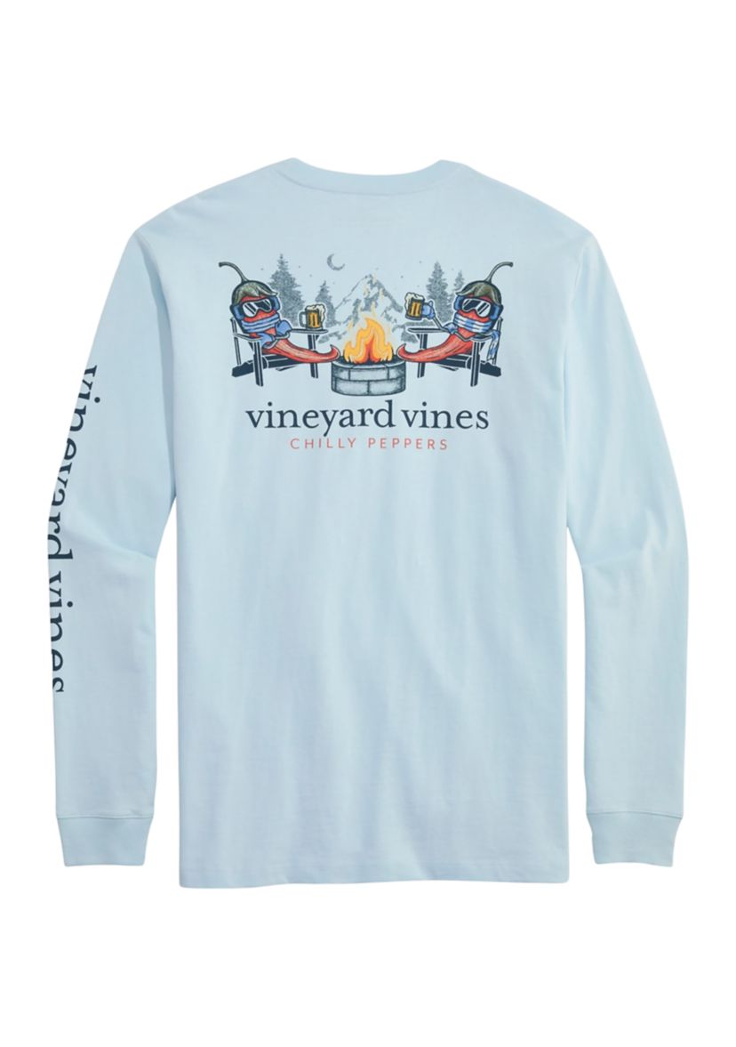 Mens Chilly Peppers Long Sleeve Pocket T-Shirt