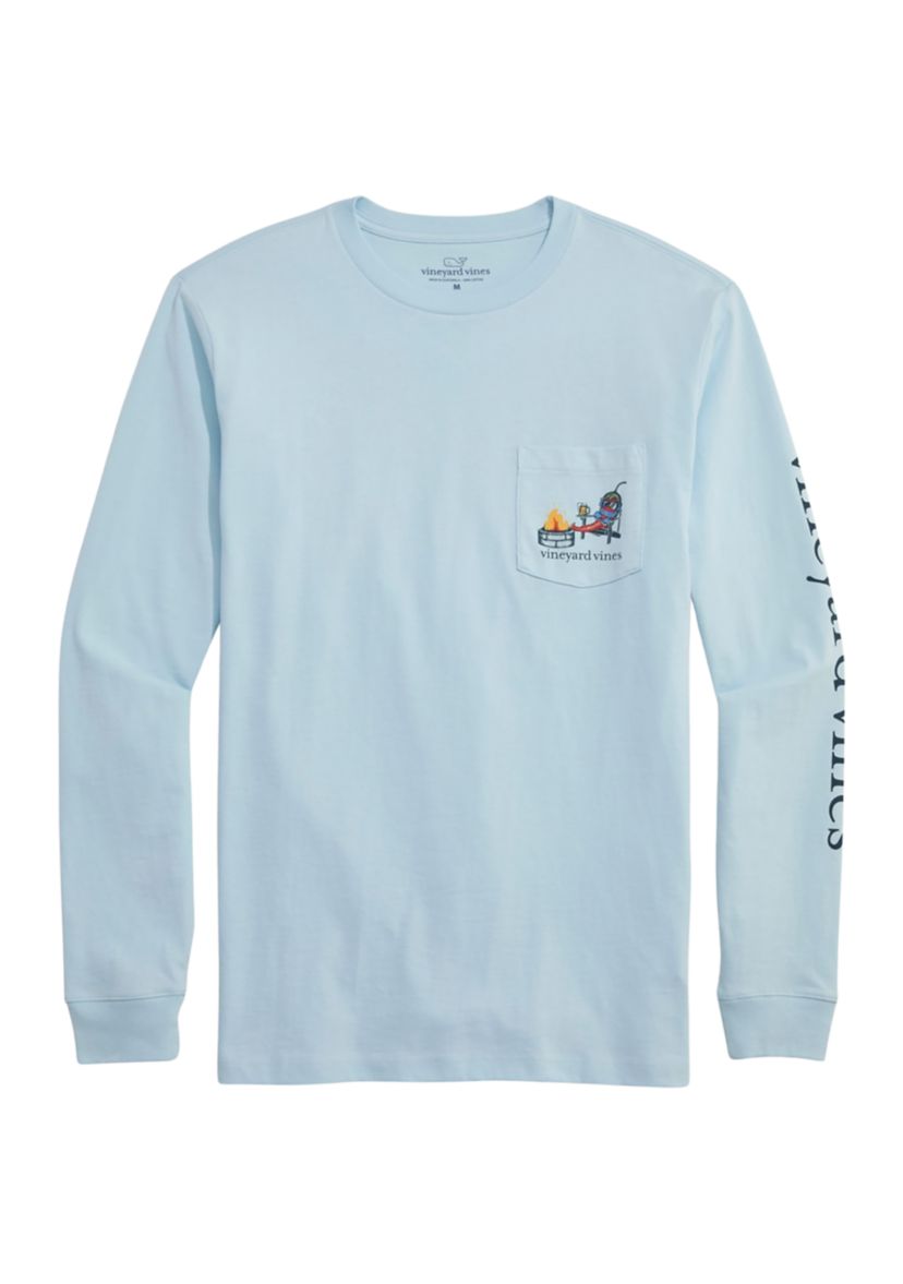 Mens Chilly Peppers Long Sleeve Pocket T-Shirt