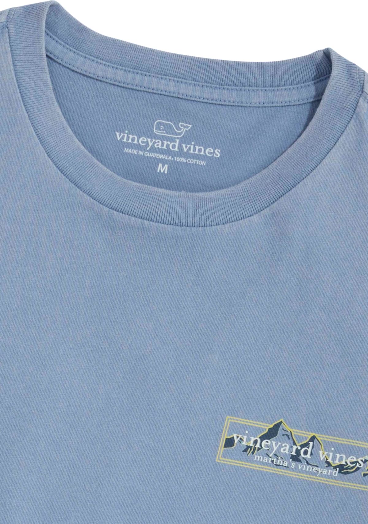 Mens Long Sleeve Mountain Box Logo Graphic T-Shirt