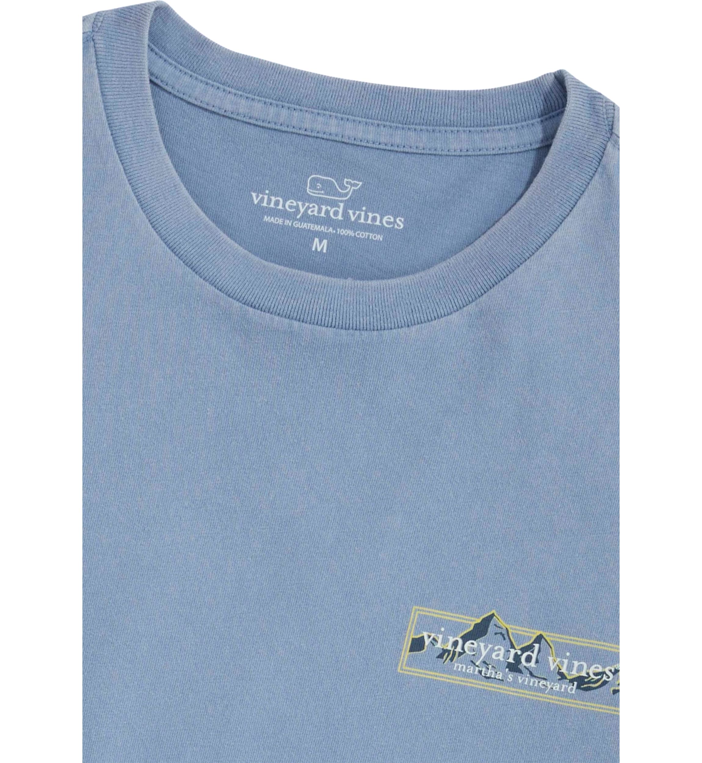 Mens Long Sleeve Mountain Box Logo Graphic T-Shirt